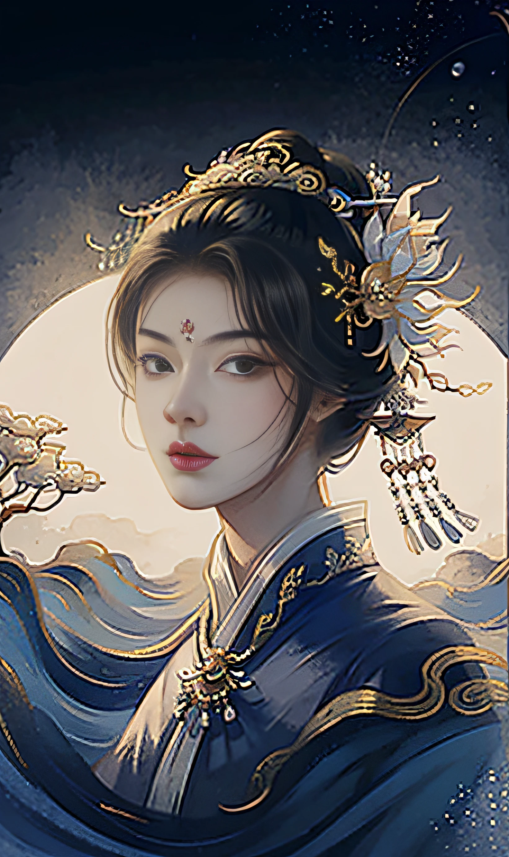 one-girl, Ancient Chinese clothing, rays of sunshine, Clear face, delicated face, clean backdrop, Realisticstyle, tmasterpiece, super detailing, Epic composition, hyper HD, high qulity, extremely detaile, offcial art, Uniform 8k wallpaper, super detailing, 32k -- v 6, multiple views, UHD, best quality