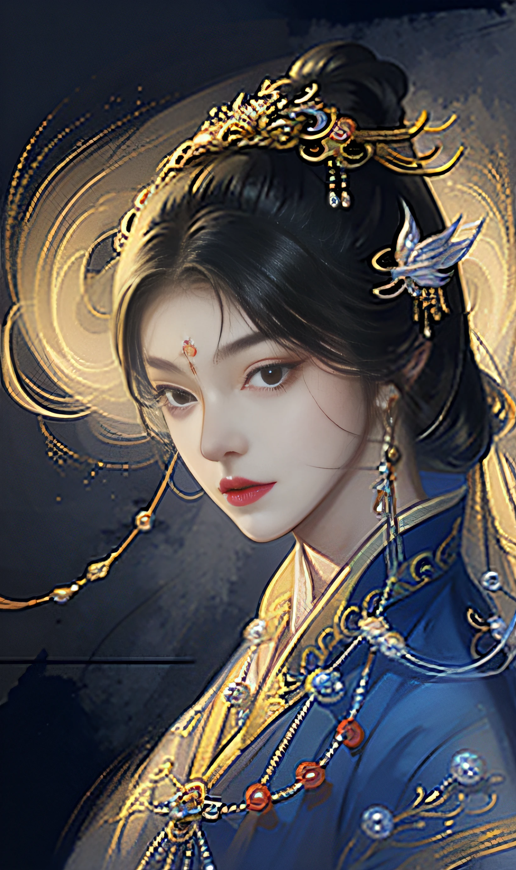 one-girl, Ancient Chinese clothing, rays of sunshine, Clear face, delicated face, clean backdrop, Realisticstyle, tmasterpiece, super detailing, Epic composition, hyper HD, high qulity, extremely detaile, offcial art, Uniform 8k wallpaper, super detailing, 32k -- v 6, multiple views, UHD, best quality