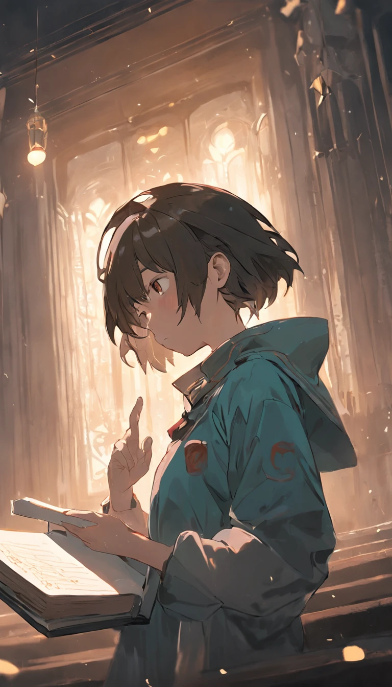 The teacher stands on the podium,Carefully explain the knowledge in the textbook,Her gaze was glued to the textbook,The lips are slightly open,Spit out every word clearly,Occasionally, he gently pointed his hand to the words on the board,Remind students to pay attention to the lecture。Her figure looked particularly serious in the light,As if in this world,Only she and the textbook exist。