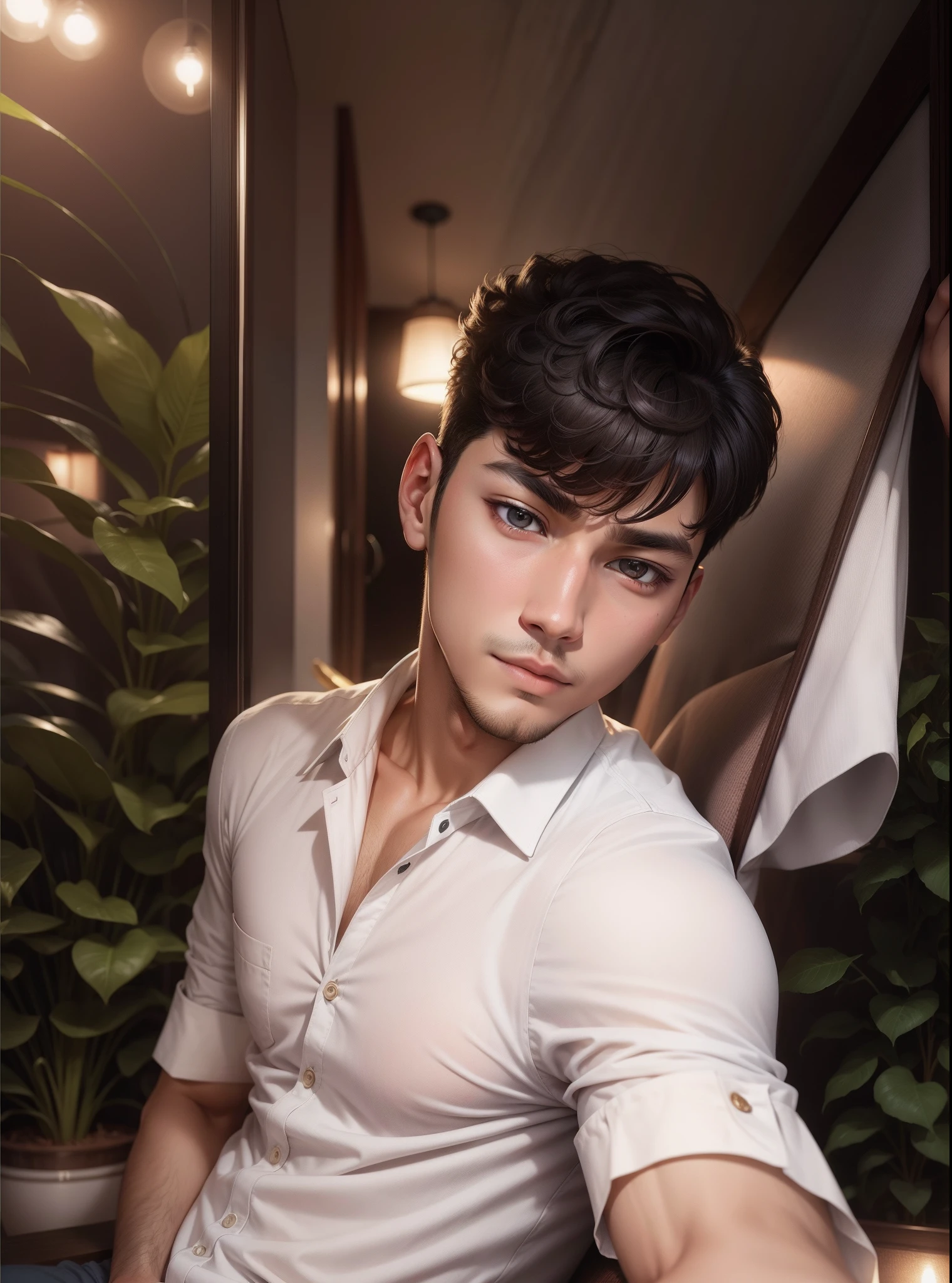 Handsome boy real face