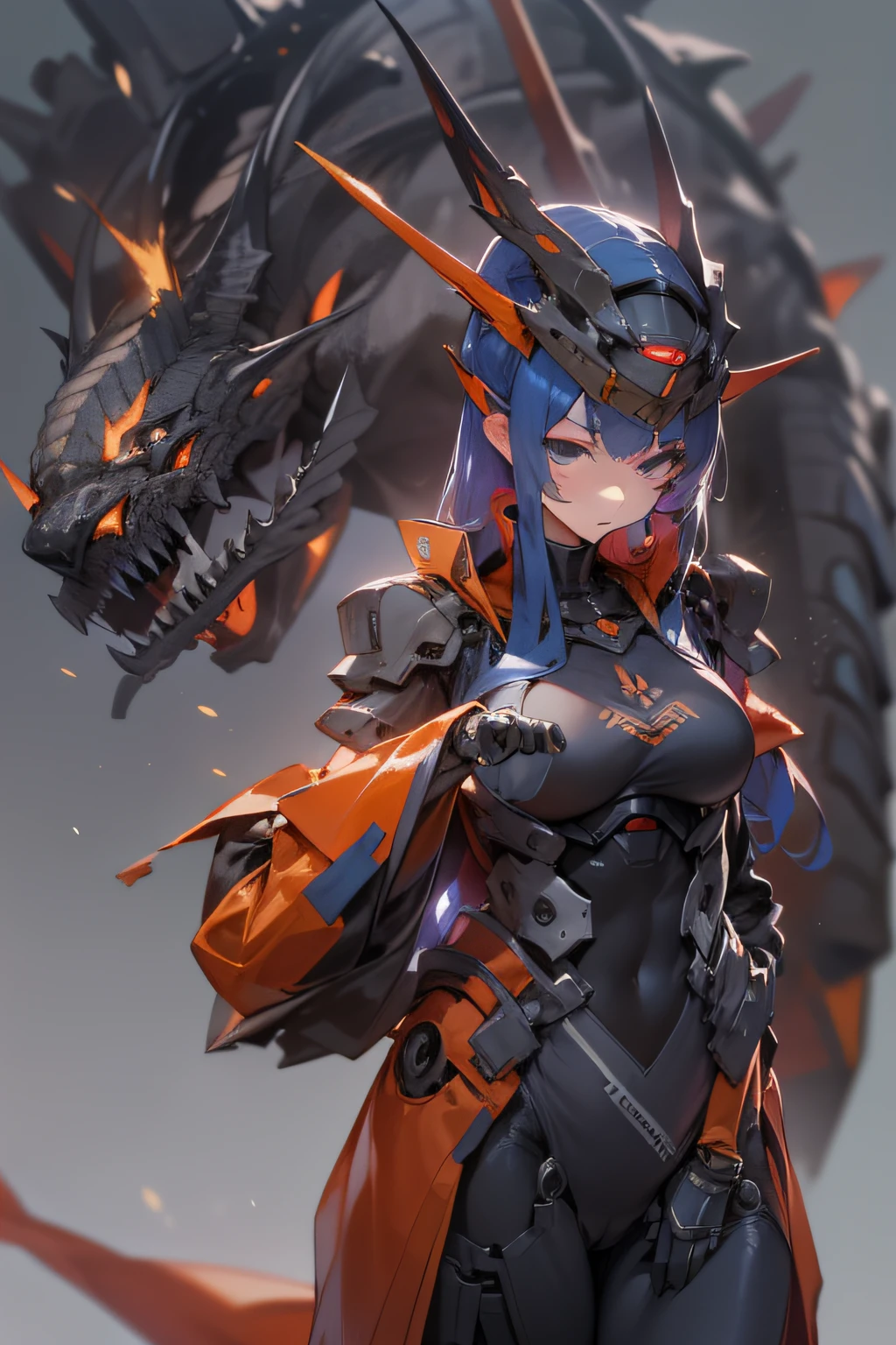 Dragon ear, at night,huge and complex technical background,(masterpiece),(detailed),(intricate details),(realistic, photo-realistic:1.1),i1girl,solo,(full body:1.0),blue fire,gear,giant robot,machine,damage armor,glove,machinery suit,(machinery boots),Mecha,science fit,updo,wearing mechanical equipment,nice ,Standing posture of model,Twist your body slightly,(Tall and elegant,slender figure:1.4),Dragon ear ,Dance posture,Sexy posture,Tall and elegant,Metal Takazawa,Gorgeous,Science Filament,(Red and black color case:1.0), (masterpiece, best quality, high quality, highres, ultra-detailed),