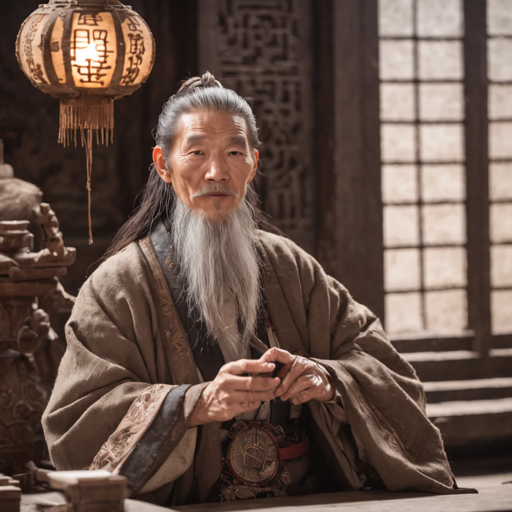 In an old palace，The old man who instructs the alchemist Fu Tuanzitou who cultivates the mysterious art，With a smile on his face。With him was a teenager with long hair and scruffy hair，Their deep pupils shone with a river of stars。On the walls of the palace hangs an intoxicating painting of a flame burning in a furnace，The painting depicts mysterious hands holding a furnace。They present the pleasure of steampunk style and cybertron art。