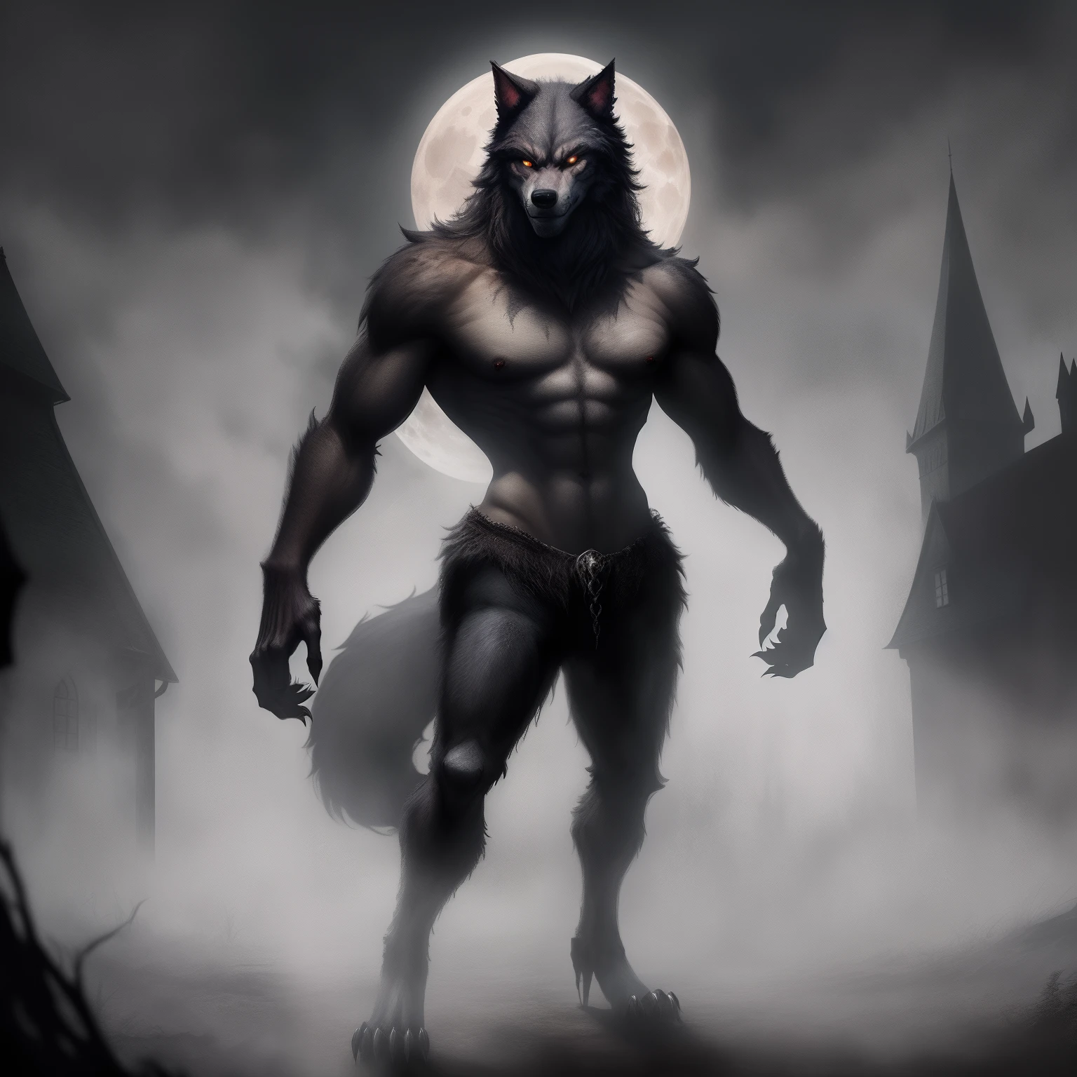 Werewolf standing