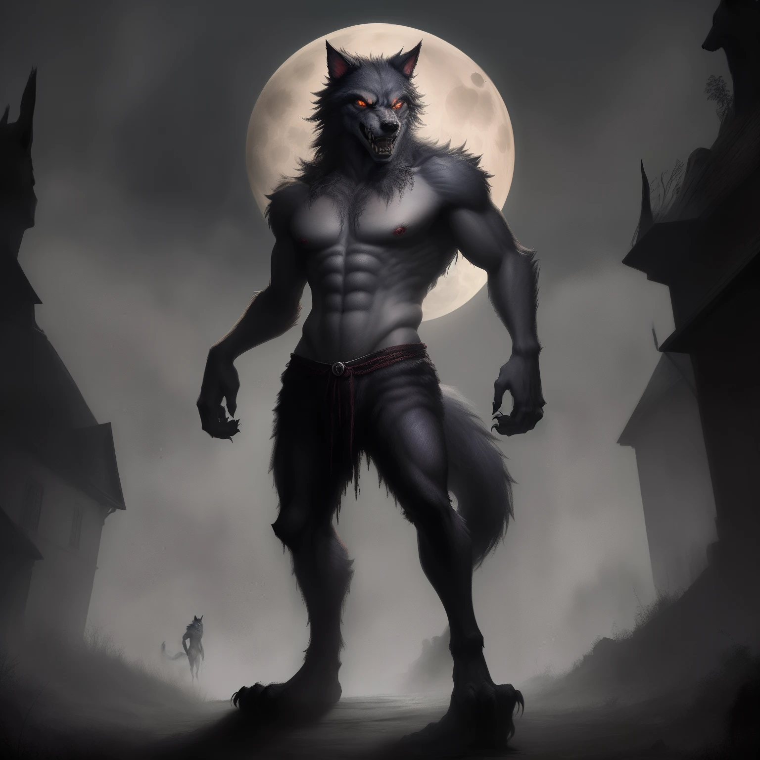 Werewolf standing