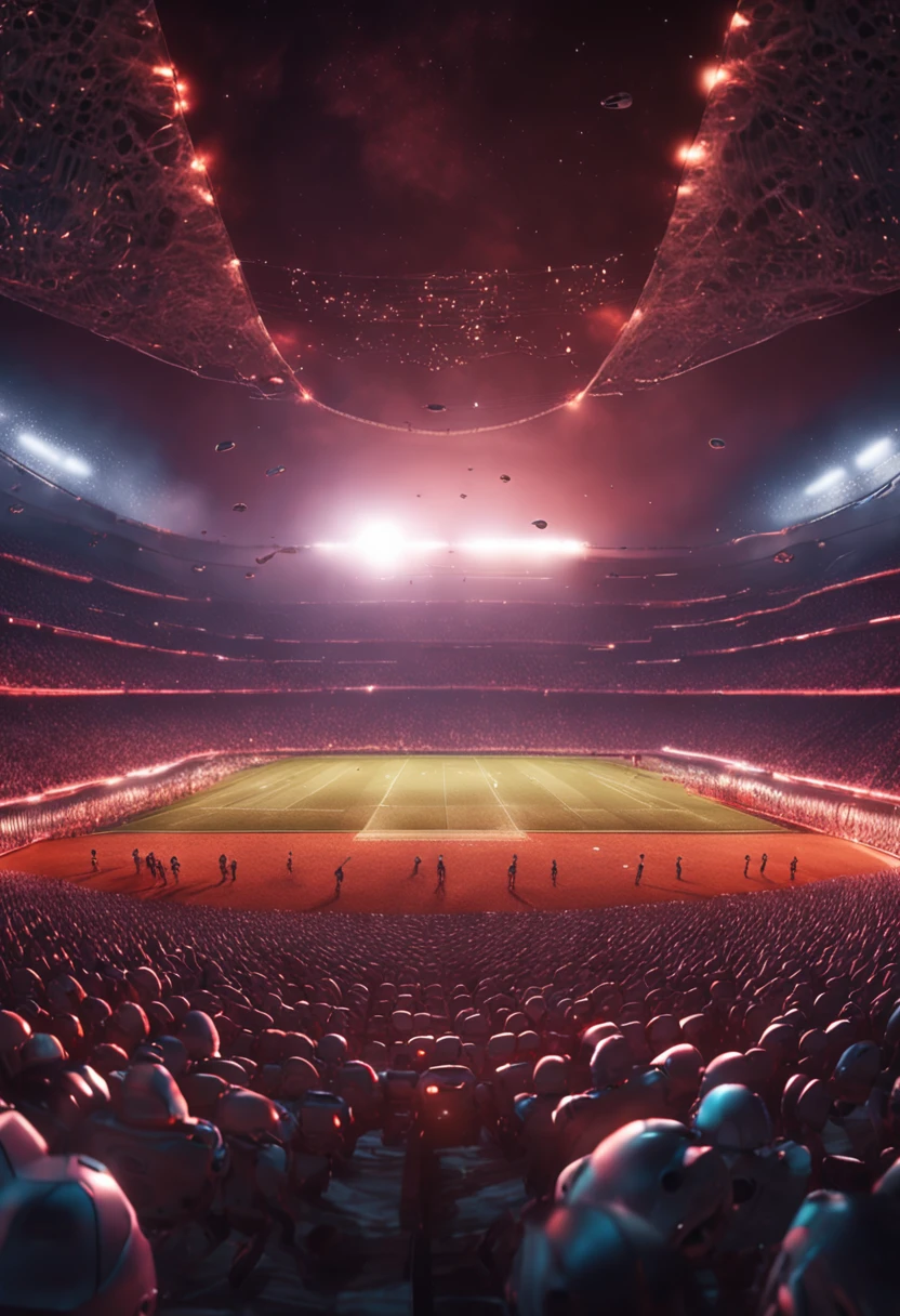 football game on Planet Mars realistic 4k cinematic