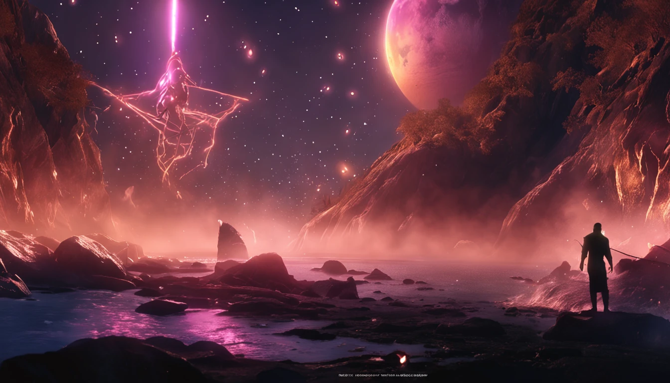Best quality, Masterpiece, dream land, fantasy movie screen caps, cinamatic lighting, mysterious world realistic:1.4), surrealism, Dream-like, fusion art, Shadowdancer, shadow magic, darkness control, stealth, shadowstep, umbral spells,