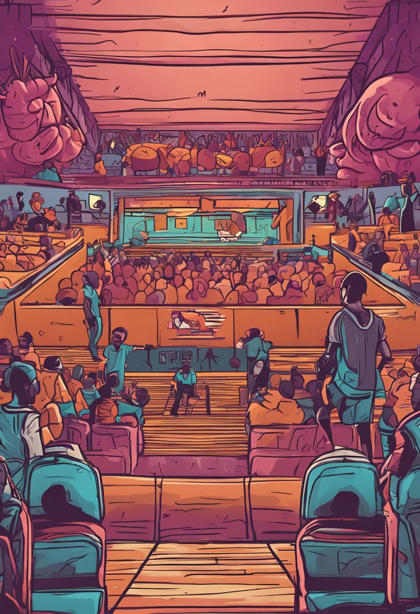 stage,performance,chicken,sing,dance,Playing the Basketball,rap,high light