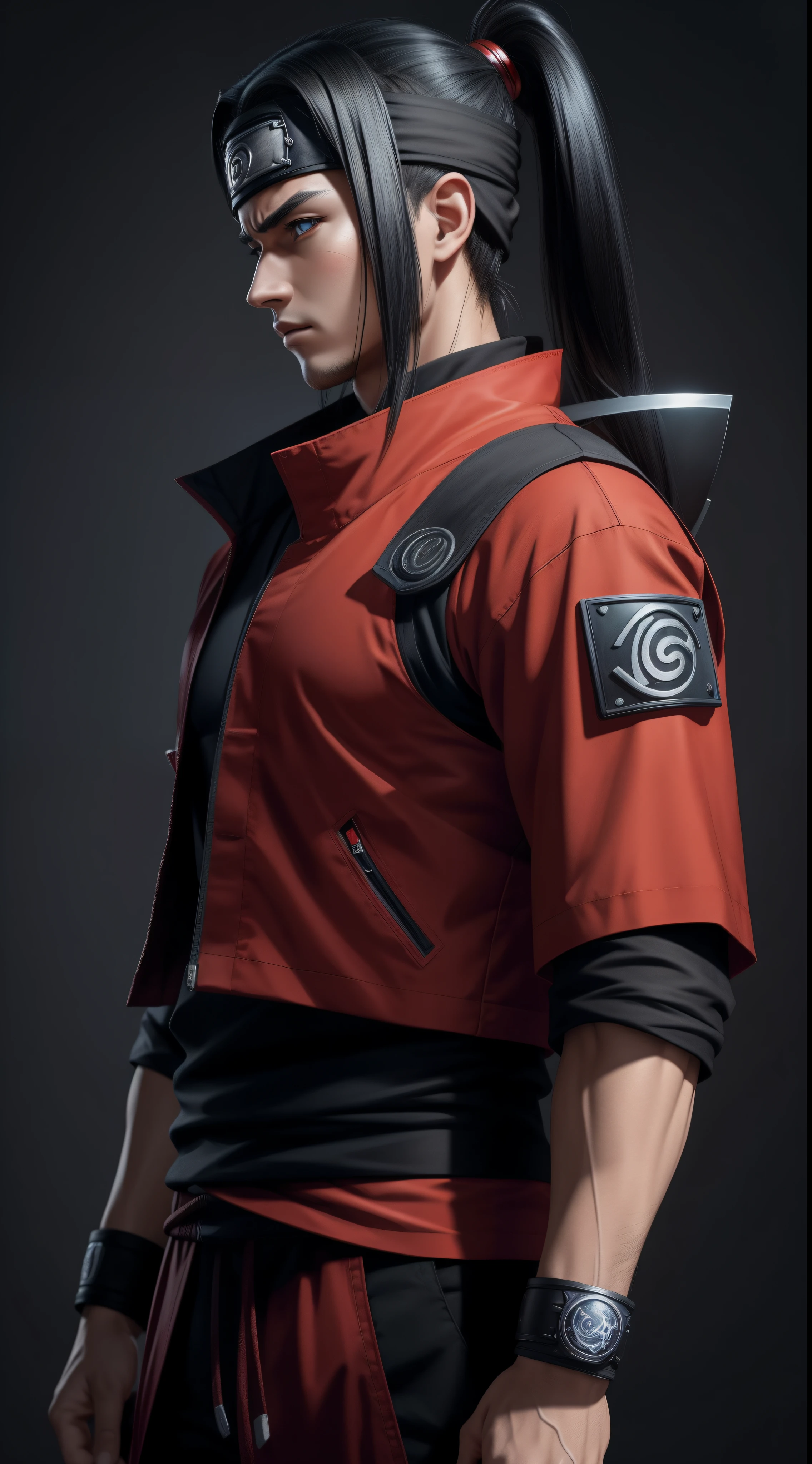 Hot profile picture, masterpiece, extremely accurate rendering, cool beautiful Naruto, solo, believable, savior of the world, simple design, best visuals, 8K, light red eyes , the clothes color is the same as the original ninja.