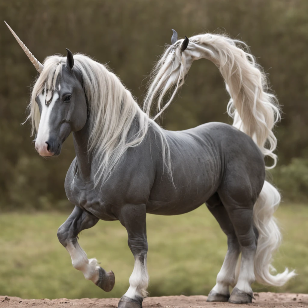 En el centro de este mundo encantado, un majestuoso unicornio de aspecto realista se erige con gracia. Su pelaje es suave y reluciente, Each strand of horsehair seems to move smoothly in the breeze. His deep, wisdom-filled eyes reflect the magic around him. The unicorn is in a corner of peace and serenity, as the guardian of this dream realm.