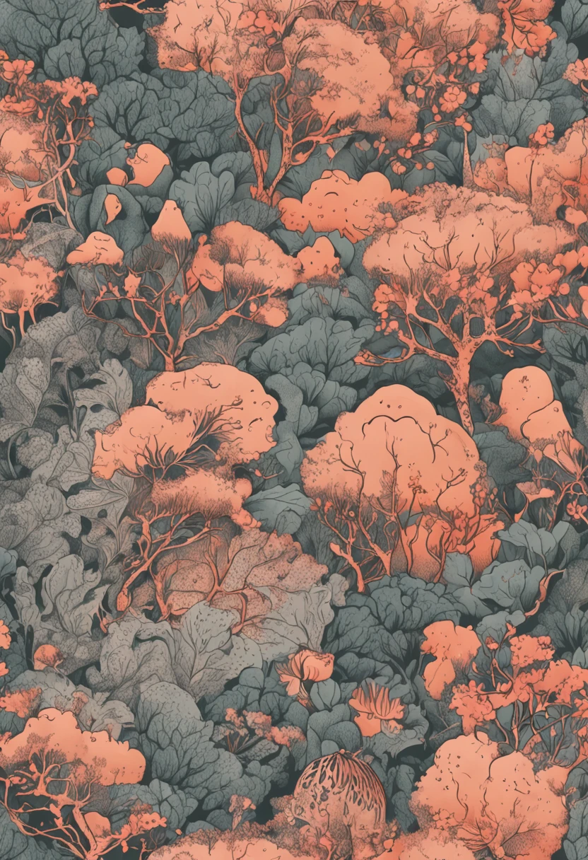 Enchanting beauty，lichen，Peach tattoo，