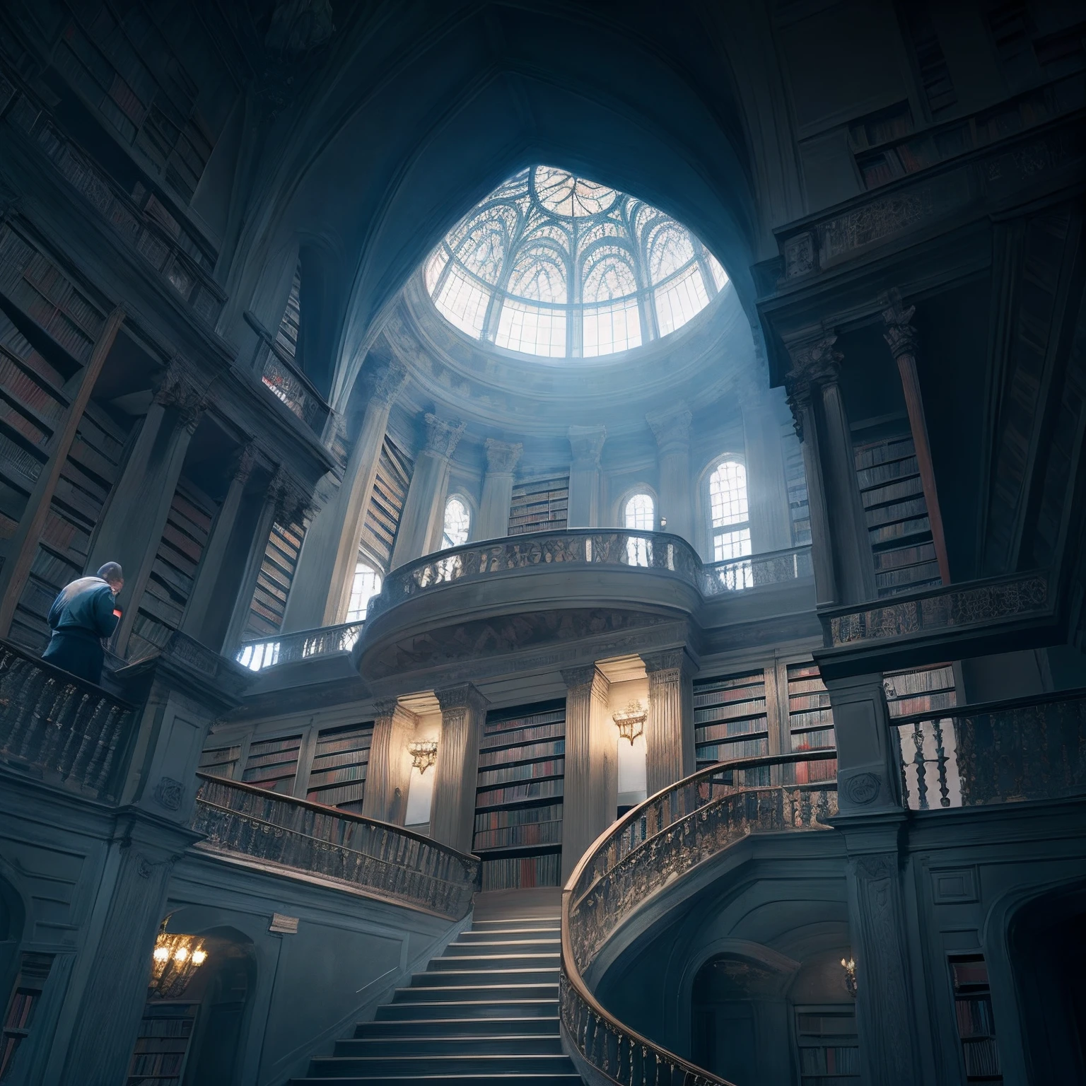 European and American style library building