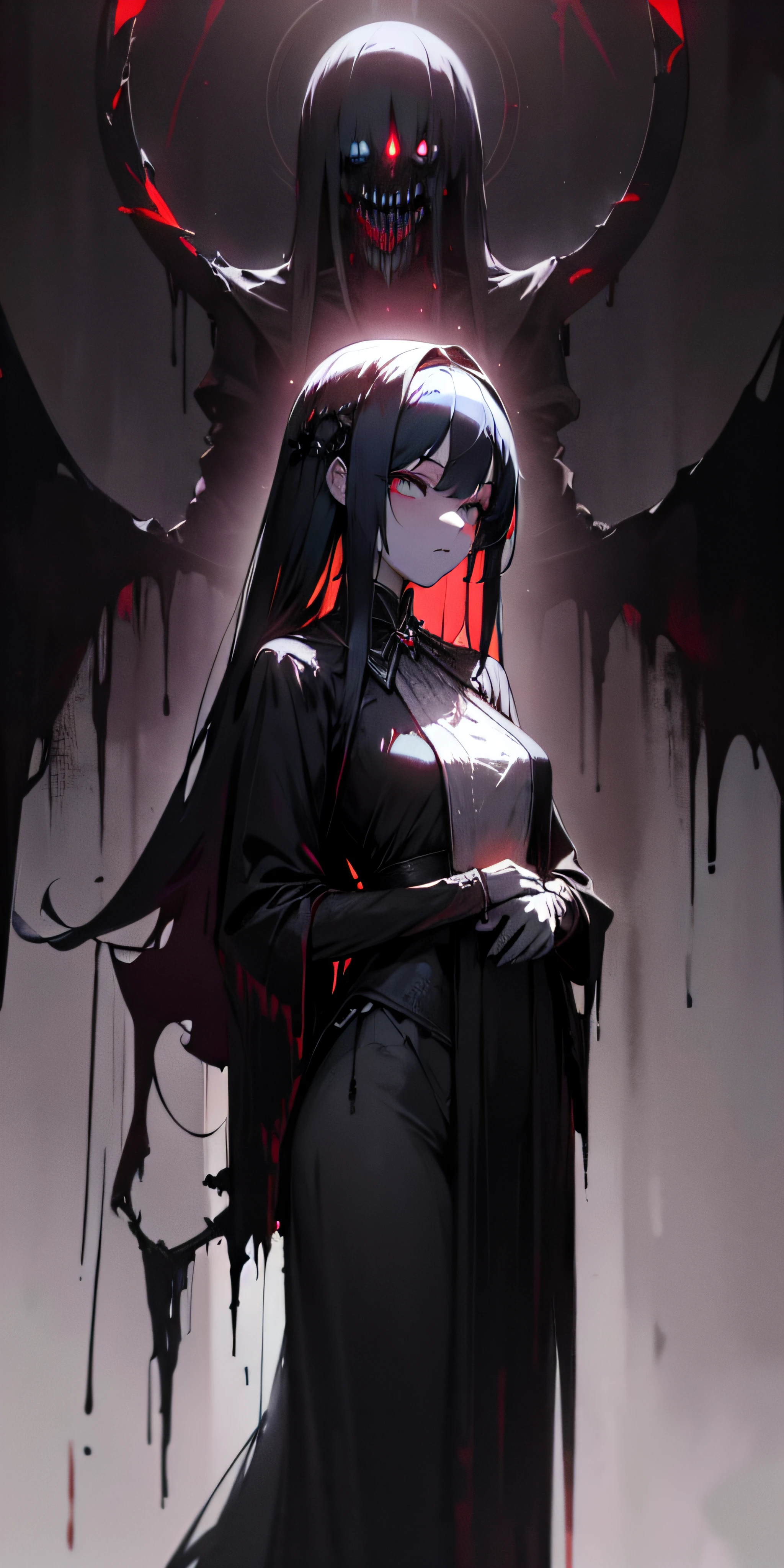 Girl,orelhas pontudas, olhos vermelhos,vestido uma armadura, vampira,4k,
