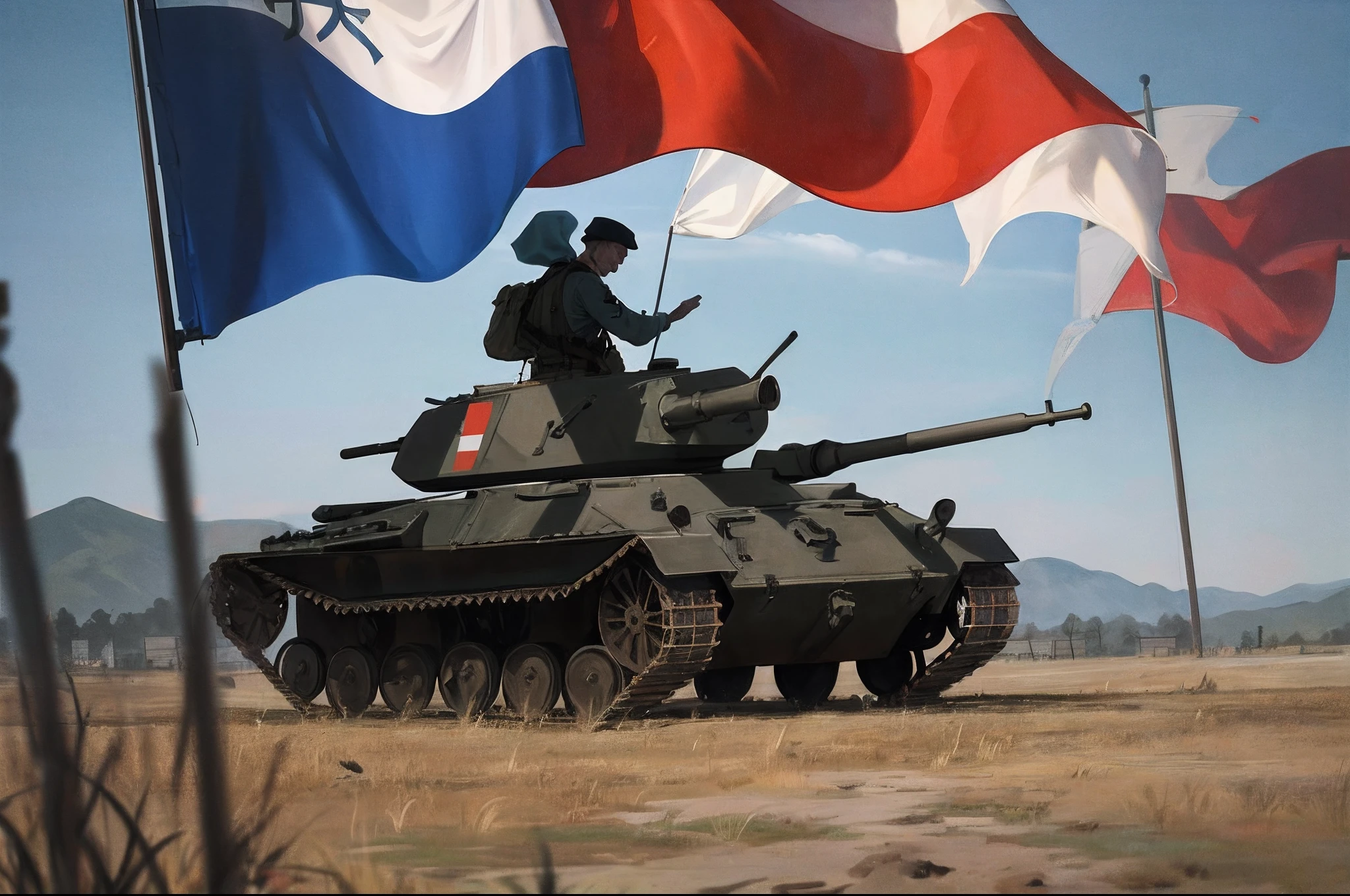 The soldiers planted their national flags on enemy positions,Shouted proudly, but he looked back at the boundless corpse,Lost in thought。