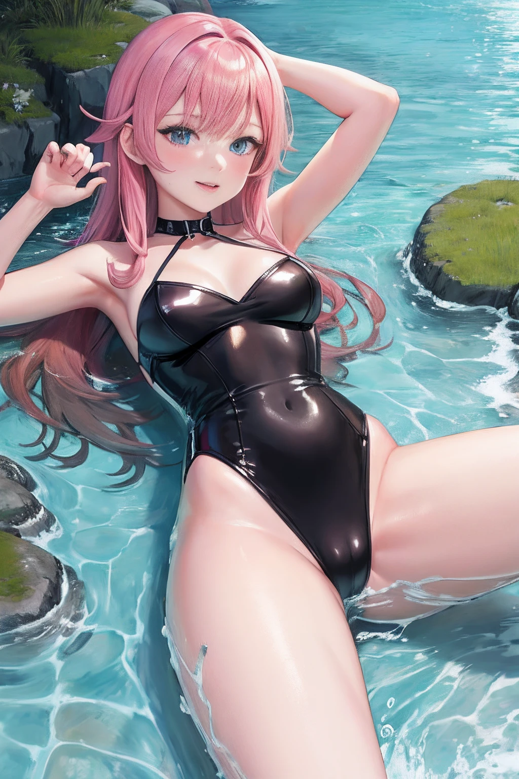 ????  lying anime beauties