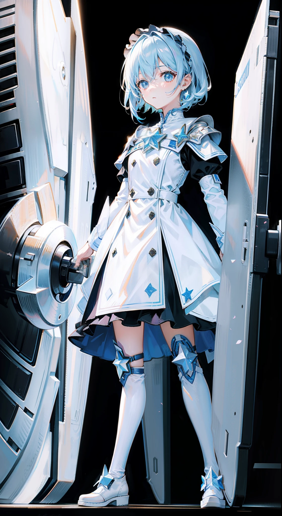 The background was changed to starry sky,There is nothing under the feet of the character