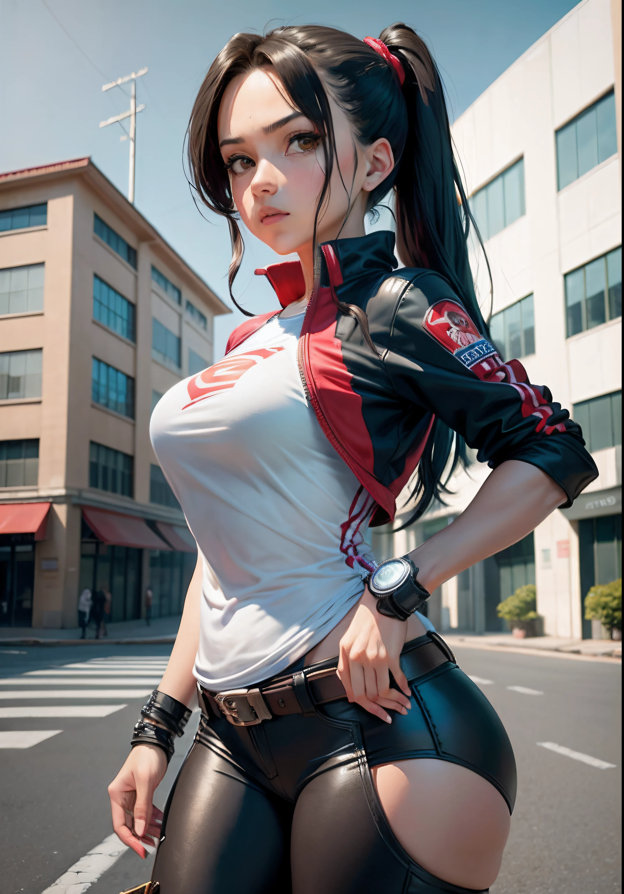 ro1, hair bun, twintails, visor cap, (browm hair:1.4), (blue eyes:1.5), long hair, (medium breasts:1.2), thicc thighs, curvy hips, tanlines,
BREAK, (bike shorts:1.4), sports top,
BREAK looking at viewer, night, (sweaty body), ((smirk)), (sweaty:1.3), (from below), (frontal view), side view,
BREAK (masterpiece:1.2), best quality, high resolution, unity 8k wallpaper, (illustration:0.8), (beautiful detailed eyes:1.6), extremely detailed face, perfect lighting, extremely detailed CG, (perfect anatomy),