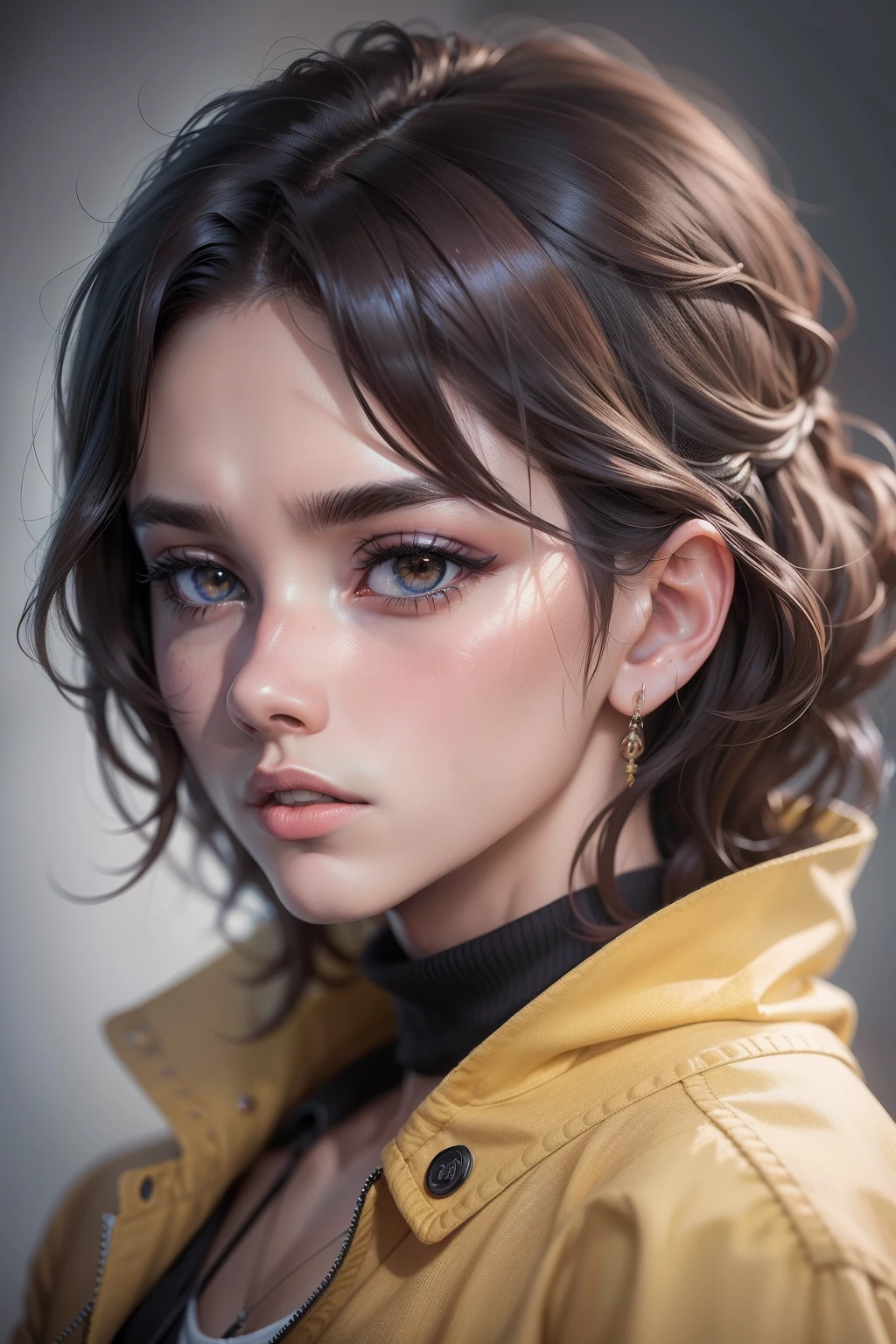 Hay un hombre con un collar y una chaqueta de cuero, Retrato de anime de un hombre guapo, realistic artistic style, Estilo de realismo de anime, realistic anime artstyle, Estilo de arte fotorrealista, Anime hombre guapo, Retrato detallado del personaje, Estilo de arte de anime realista, Anime hiperrealista, cinematic realistic portrait, Estilo de arte realista, Estilo de arte fotorrealista, Retrato de alta calidad.