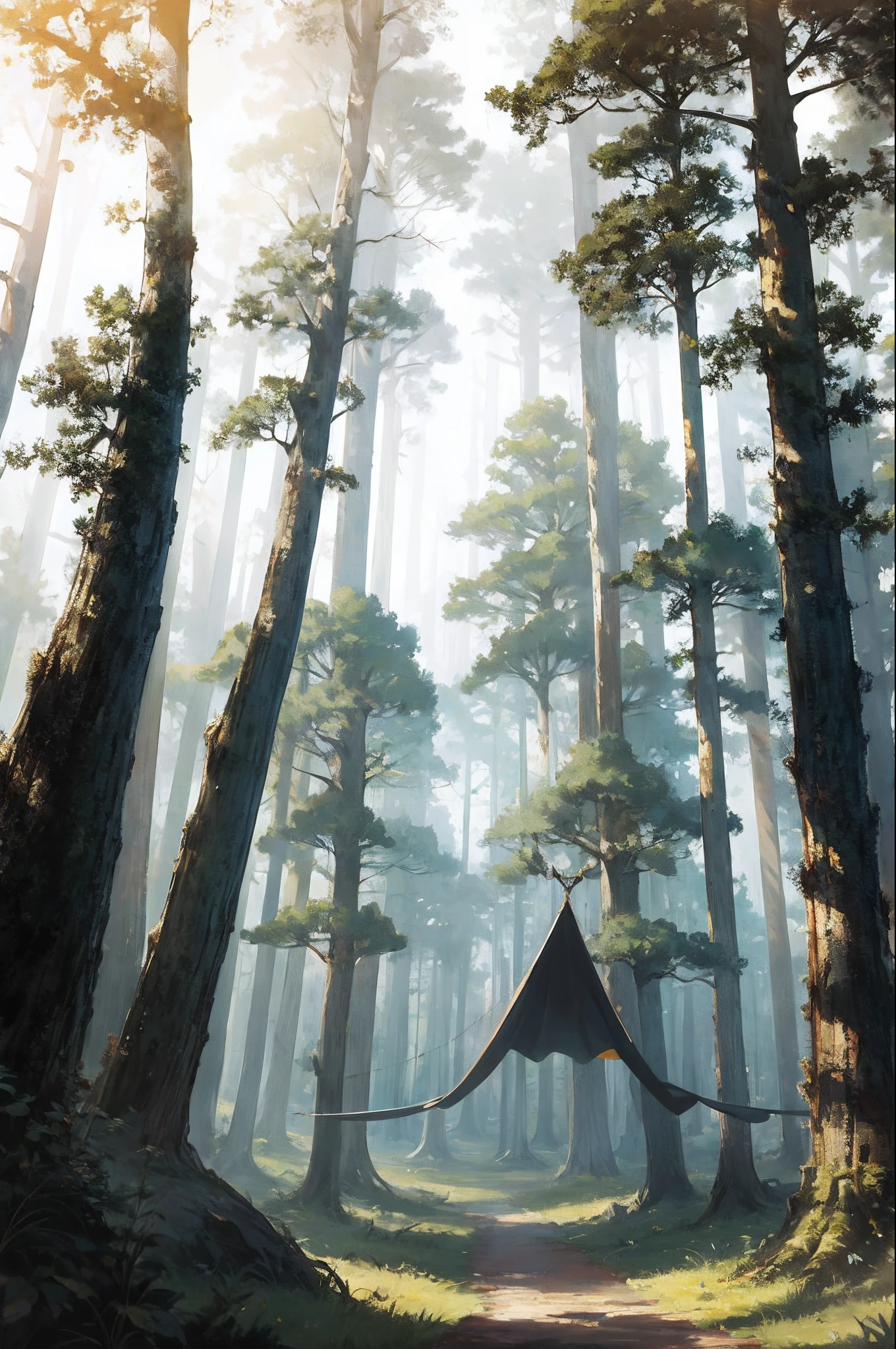 Circus in the forest,ghost, Lots of fog and scary trees