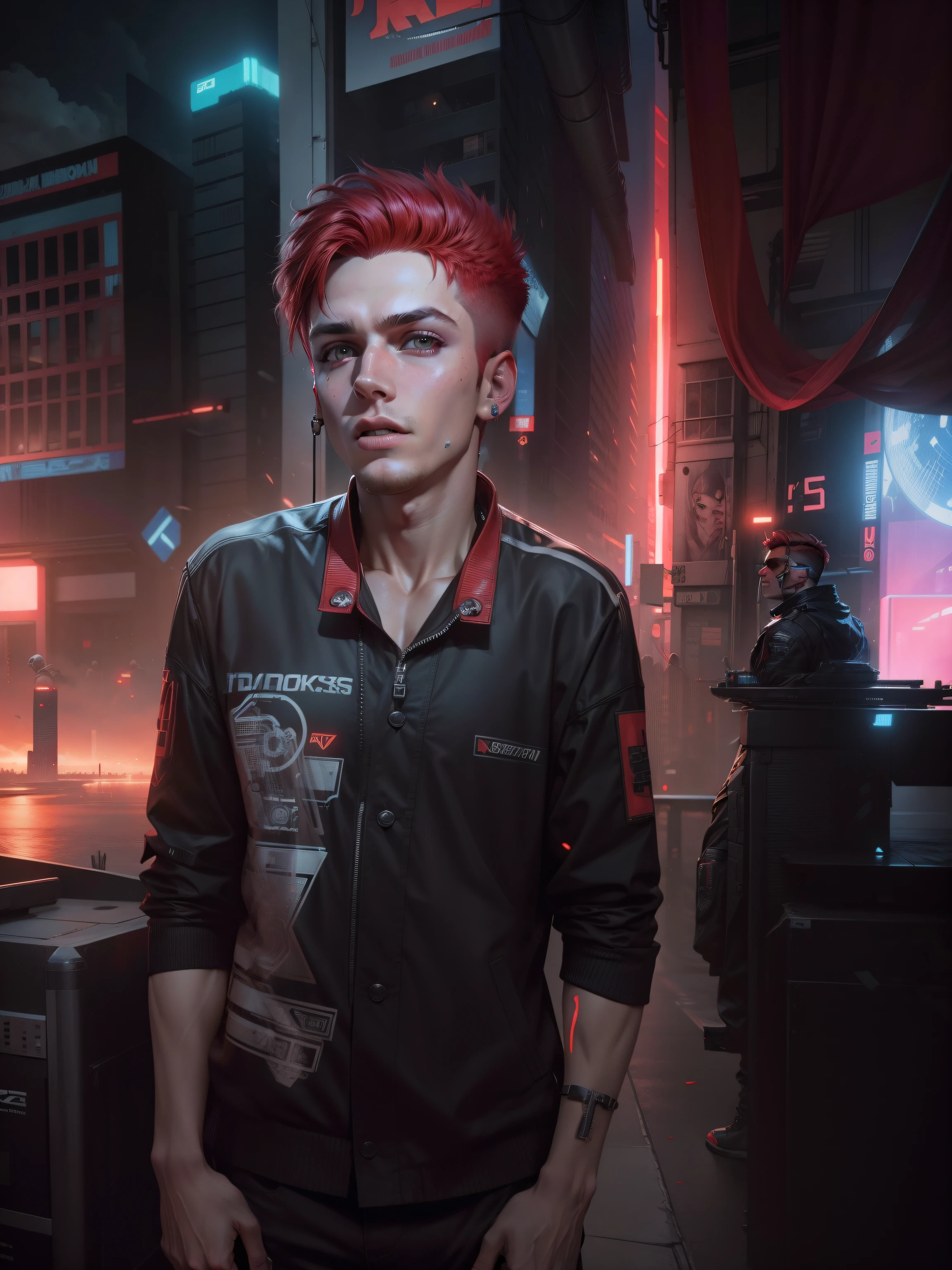 Change background cyberpunk handsome
Boy: realistic image ,8k,ultra realistic,red hair