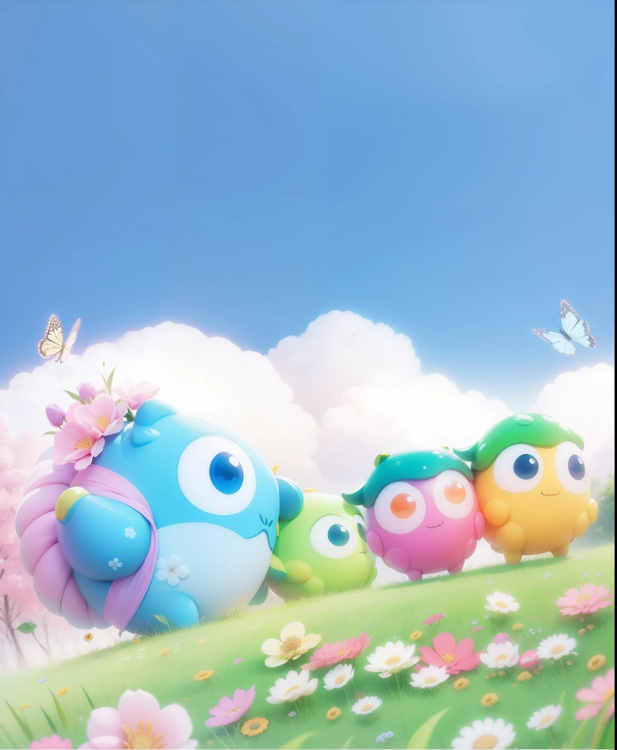 baiyun，Flowers，grassy fields，Little monsters，𝓡𝓸𝓶𝓪𝓷𝓽𝓲𝓬