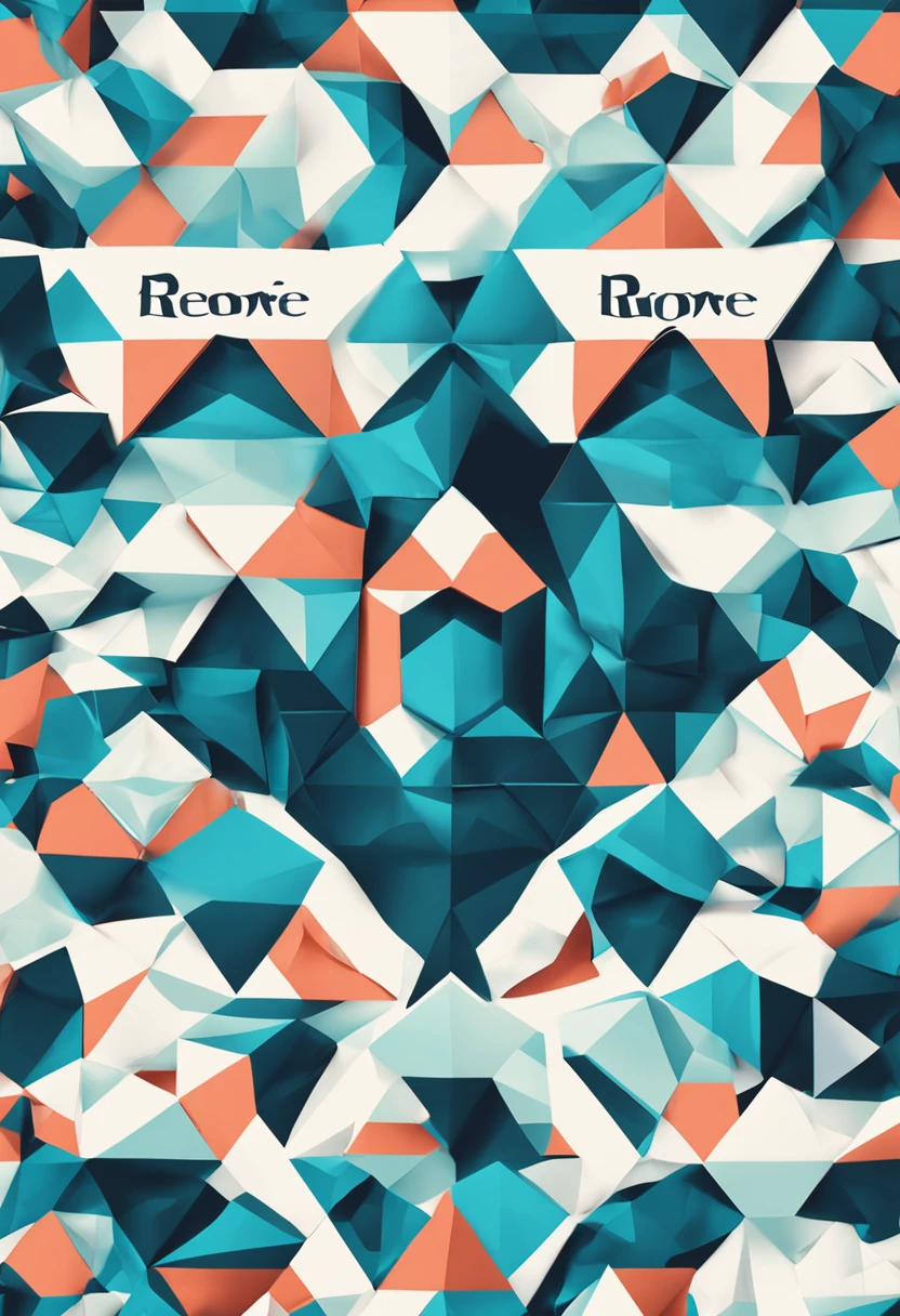 Create a geometric logo illustrator,blue colors,Hexagons are dominant