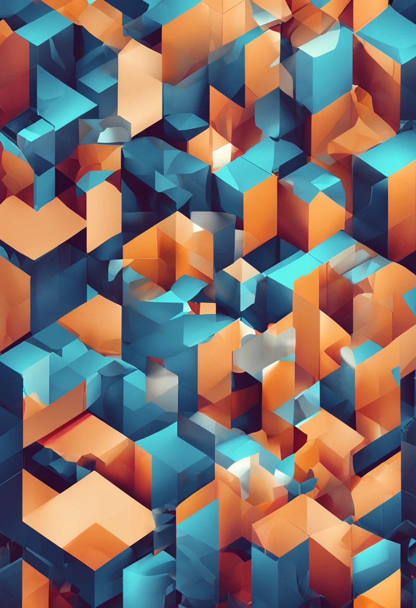 Create a geometric logo illustrator,Light blue main color,Hexagons are dominant