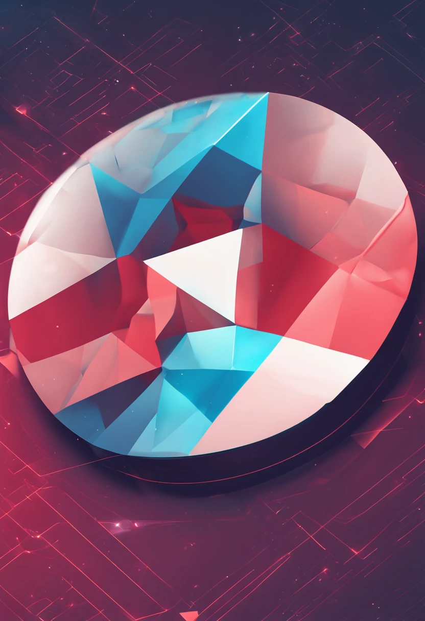 Create a geometric logo illustrator,Light blue main color,Hexagons are dominant