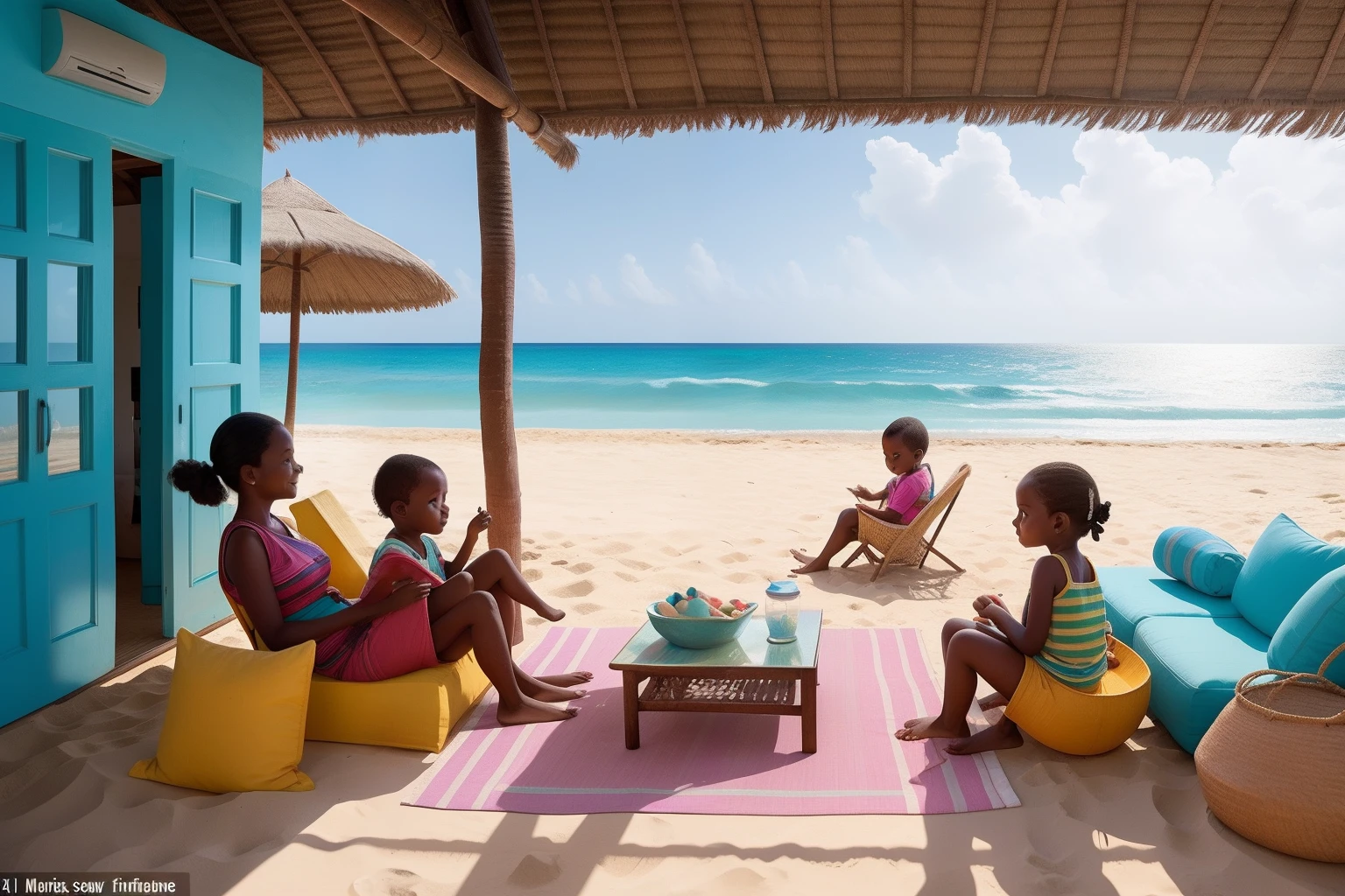 NSFW, naked, three young girls, , young body, youth face, Somalian, light skin, legs spread apart, beach, sunshade, seductive laugh, necklace, earrings, open legs, selfie, sunglasses, sex, sitting on penis,