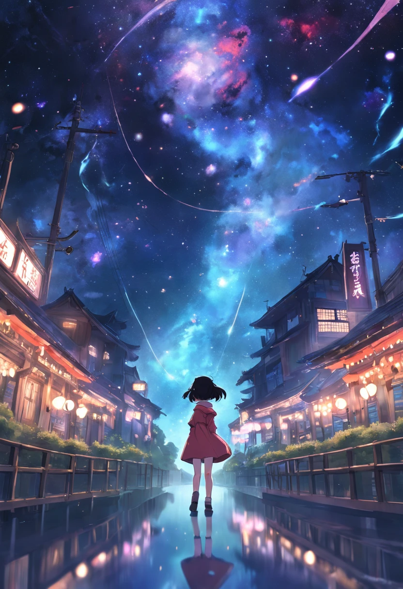 galaxy, Ghibli style, anime