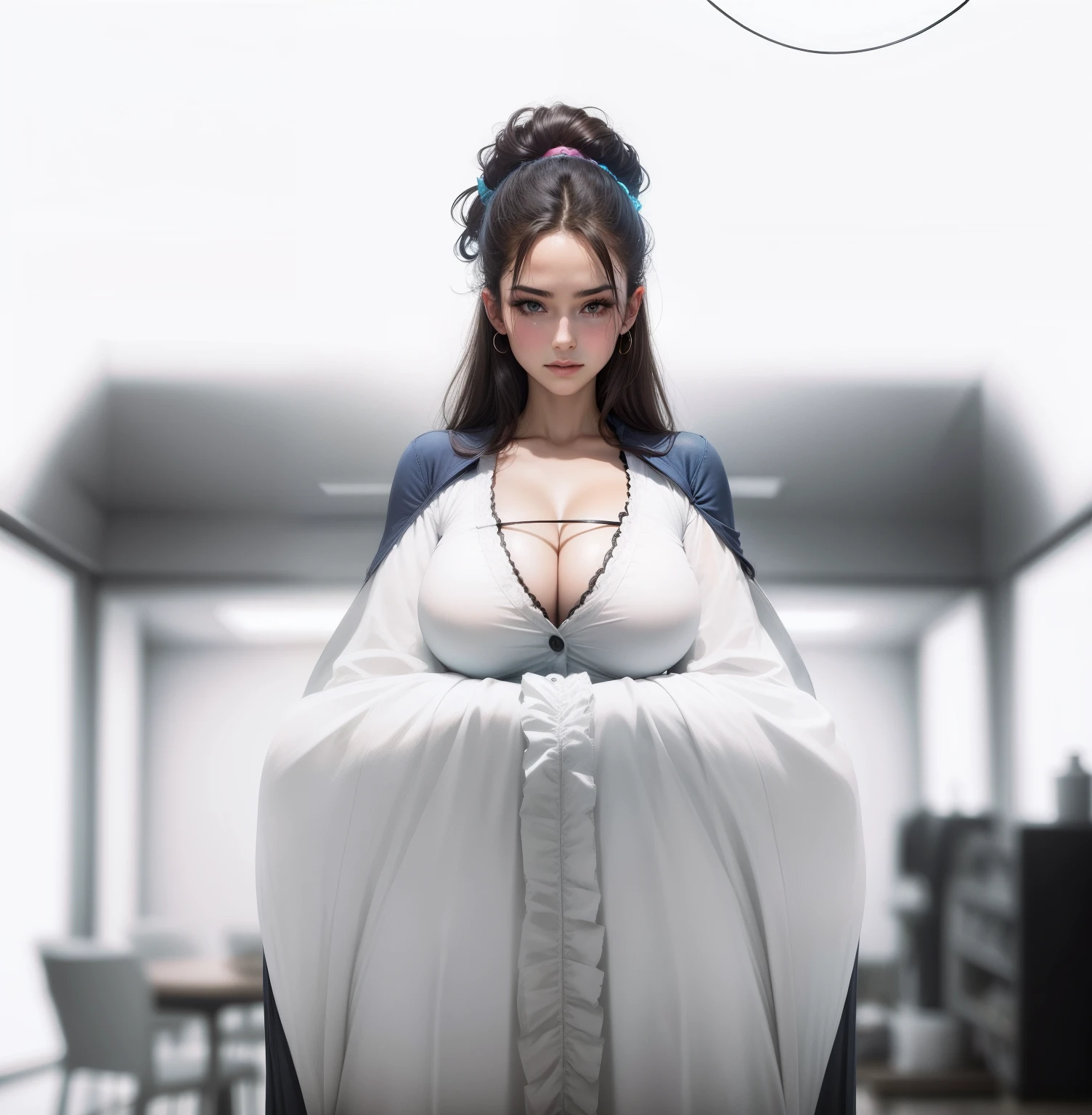 Cleavage, coloured, big breast