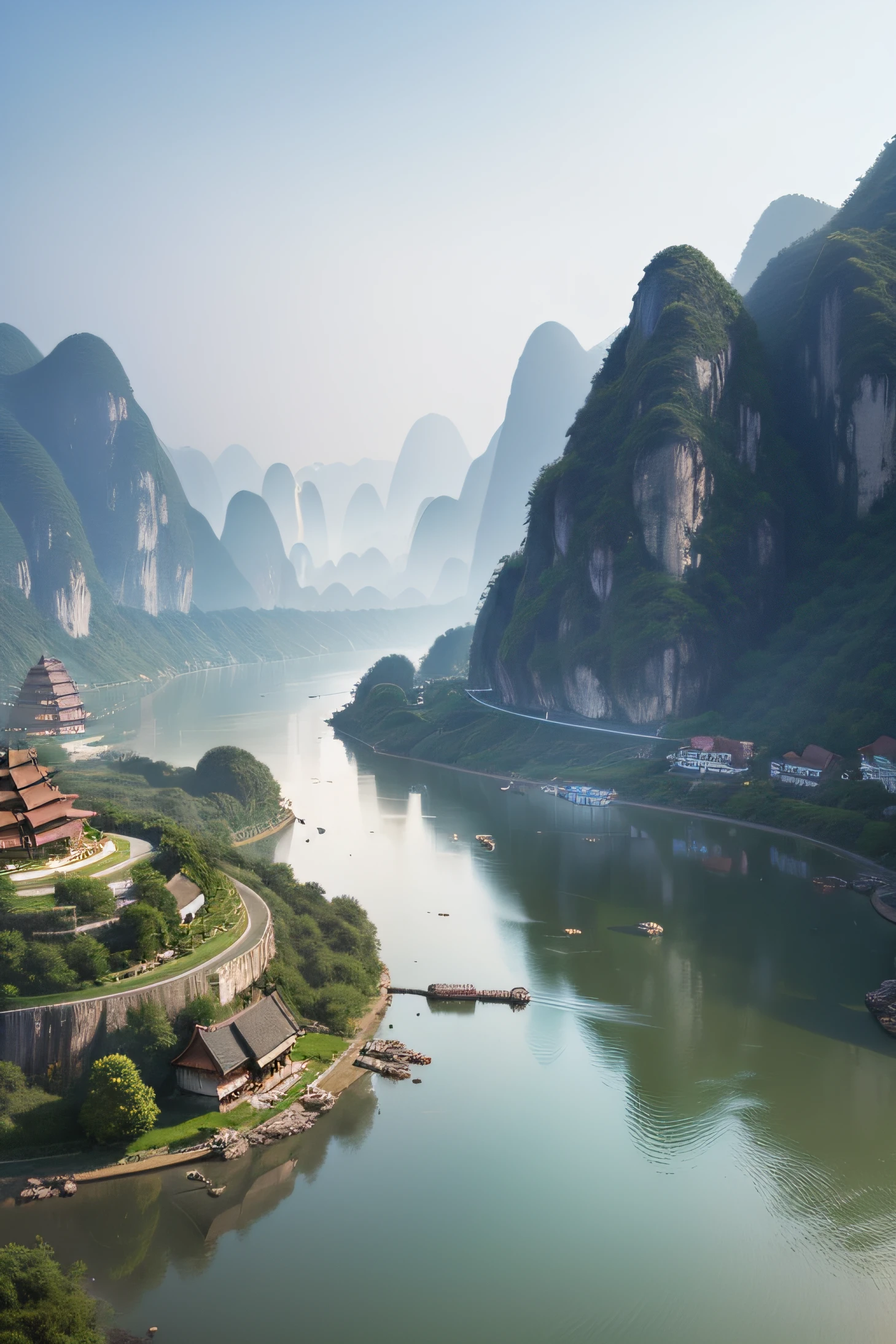 A Guilin landscape element，Add a buy word