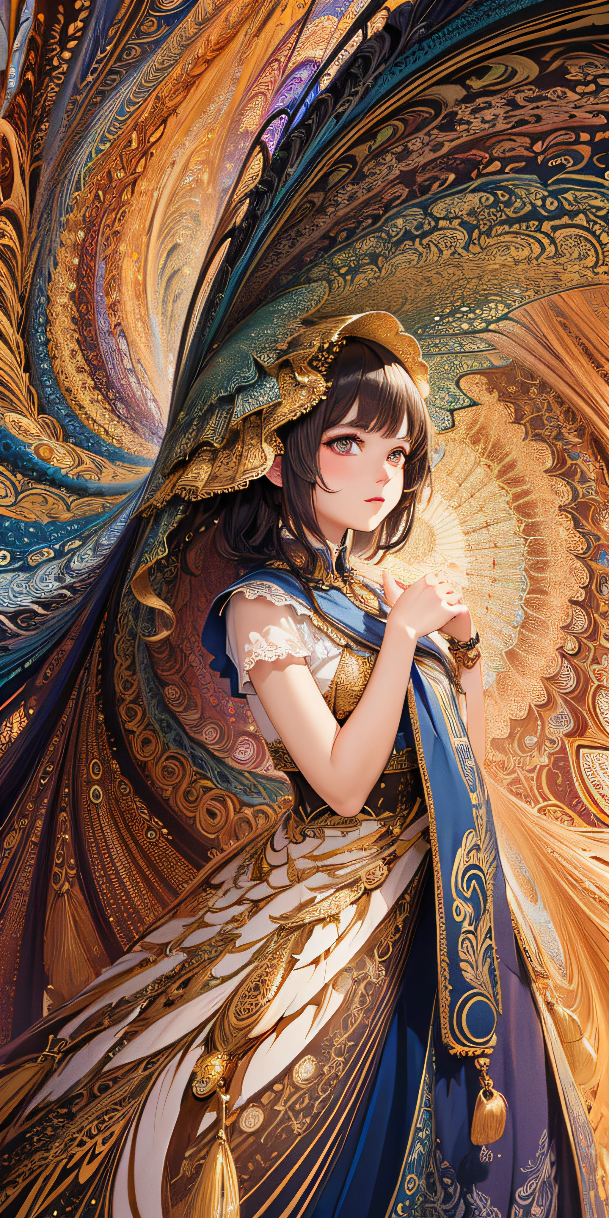 (masterpiece, top quality, best quality, official art, beautiful and aesthetic:1.2), (1girl), extreme detailed,(fractal art:1.3),colorful,highest detailed
