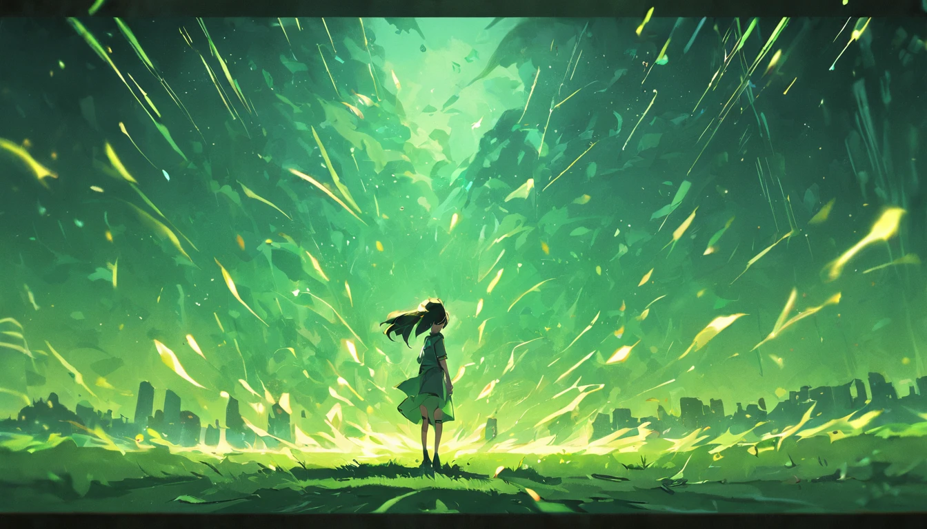 (Poster design)A poster for a youth soccer game,Green atmosphere,Maximalism