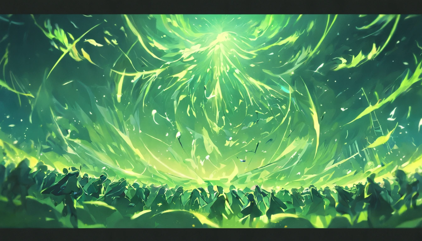 （Poster design）A poster for a youth soccer game，Green atmosphere，Maximalism
