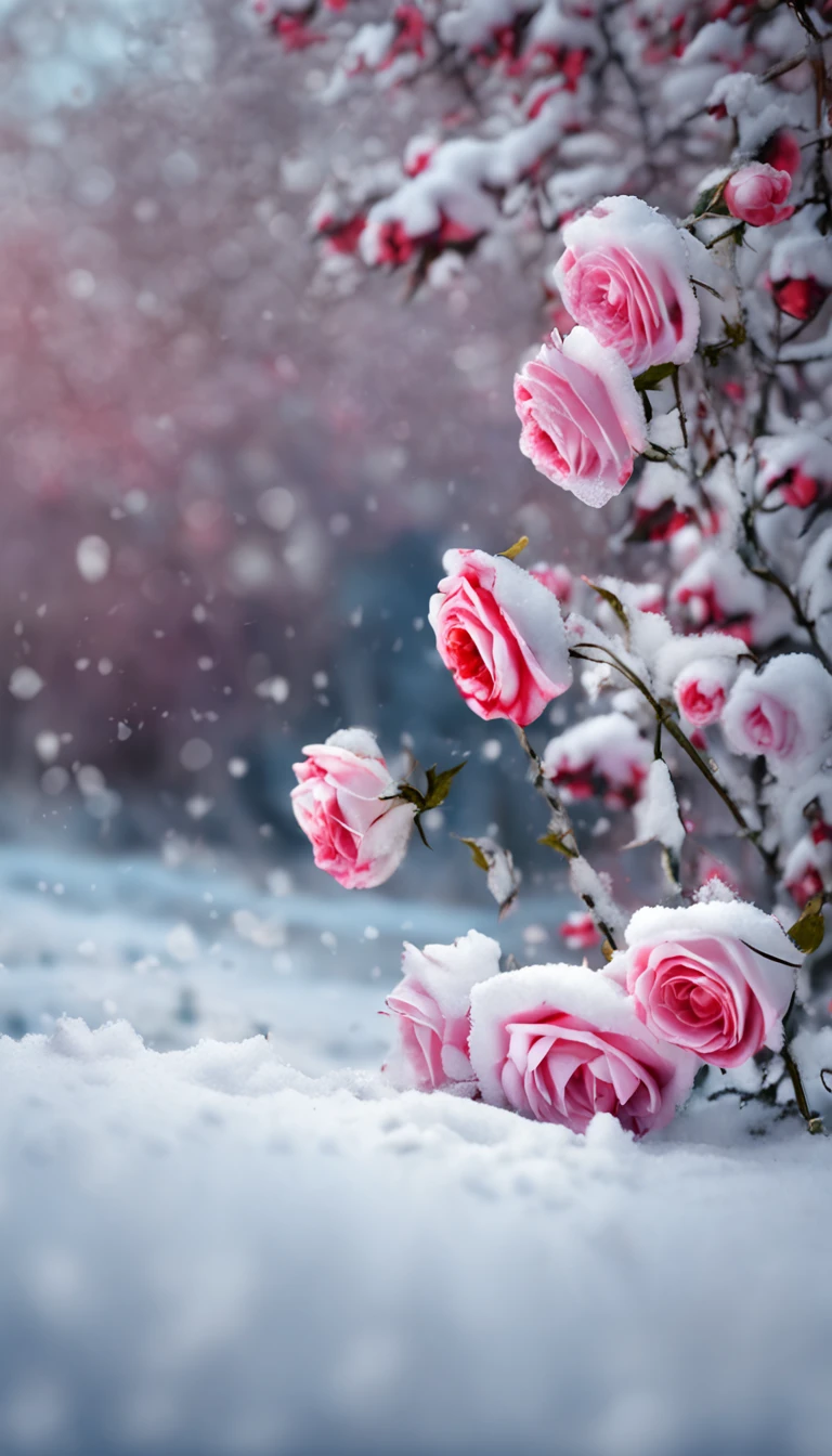 Two roses that are in the snow on the ground, rosas brancas e azuis, papel de parede bonito do iphone, pintura digital bonita, wallpaper mobile, pintura digital elegante, papel de parede do telefone hd, wallpaper mobile, papel de parede do telefone hd, Roses, papel de parede do telefone, bela arte digital, linda arte digital linda, lindo pintura digital, papel de parede bonito, arte digital muito bonita, realistic flowers oil painting