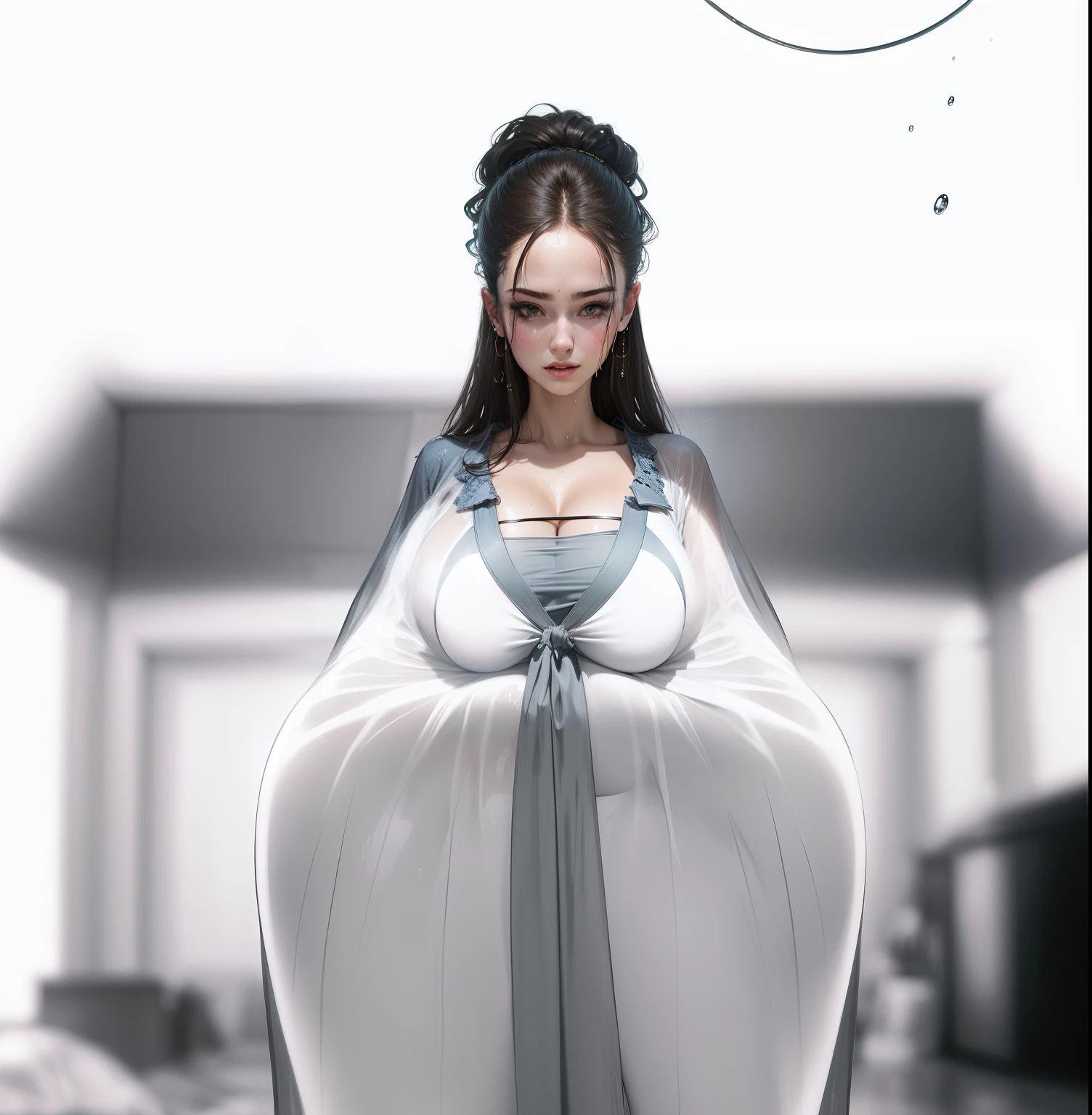 Cleavage, coloured, big breast