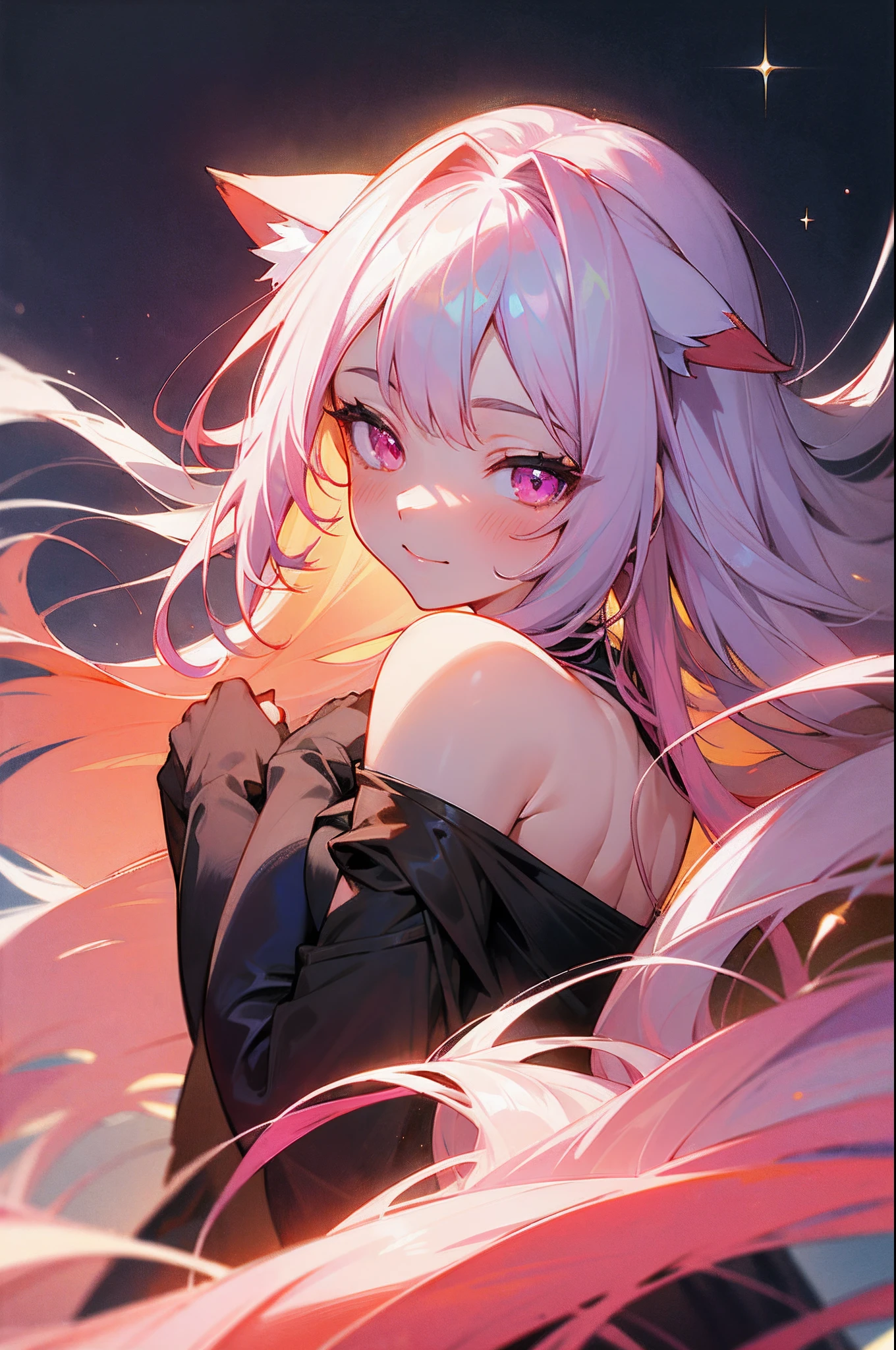 (2D Animation Style: 1.4), (Japanese Animation: 1.9), HD, (Golden Lighting: 1, 4), White Skin, Full Image Light, Horns, (Clear Eyes), White Sunlight, Hair Glow, (((Falling Rain: 1.2), Sunlight, Sun, Waves, (Water Surface), Squat, Back, Nudity, Back Turn, Glow, Long Pink Hair, Clear Eyes, Prayer, Side, Clear Clothes, Underwater, 😗 Pout