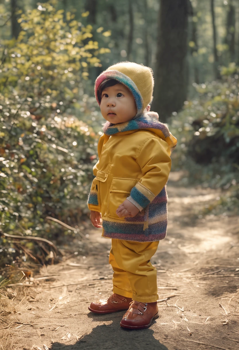 Childrenswear outfit, 児童書, A rabbit,  at a forest, pleasing, cheerful, stas