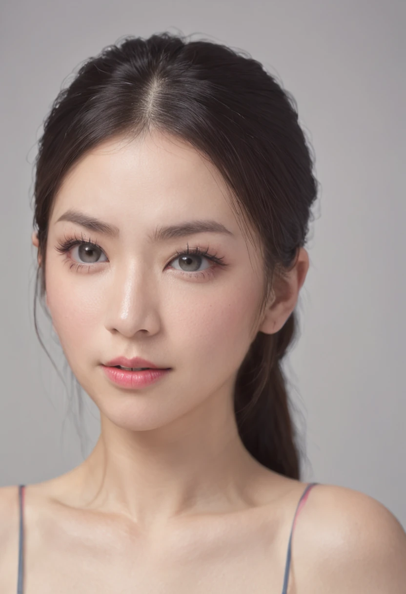 Bigchest，big assa，Lash，Blue ponytail，30-year-old girl，On the toilet，Blushing of the face，The eyes are terrified，Drunk，Painful expression，Cover your belly，with fair skin