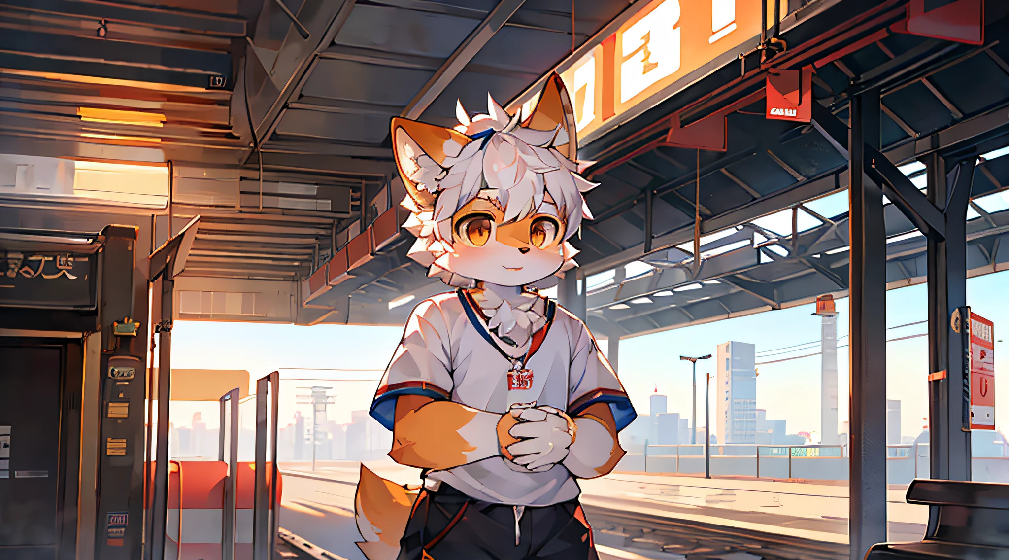 furry,fur,body fur,train station,solo,short sleeves,horizon,white shirt,((character focus)), white hair, orange fur,BREAK,aoeu,aoeu,aoeu,aoeu,aoeu,aoeu,aoeu,aoeu,aoeu,aoeu,aoeu,aoeu,aoeu,aoeu,aoeu,aoeu,aoeu,aoeu,aoeu,aoeu,aoeu,aoeu,aoeu,aoeu,aoeu