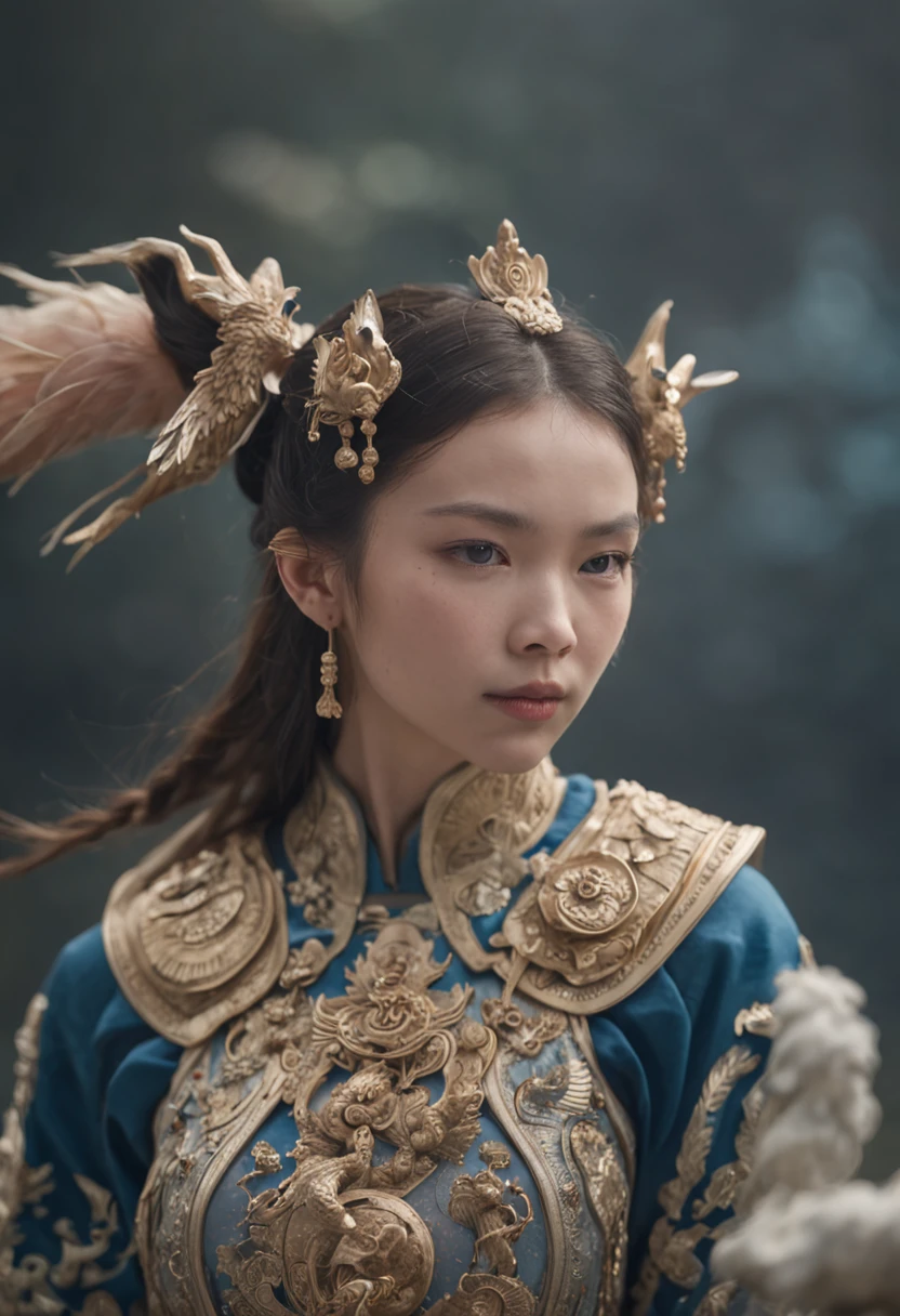 Chinese mythology，ocean floor，hyper realisitc，navy seal，crystal，multiple persons，full bodyesbian，Sense of story，Faraway view