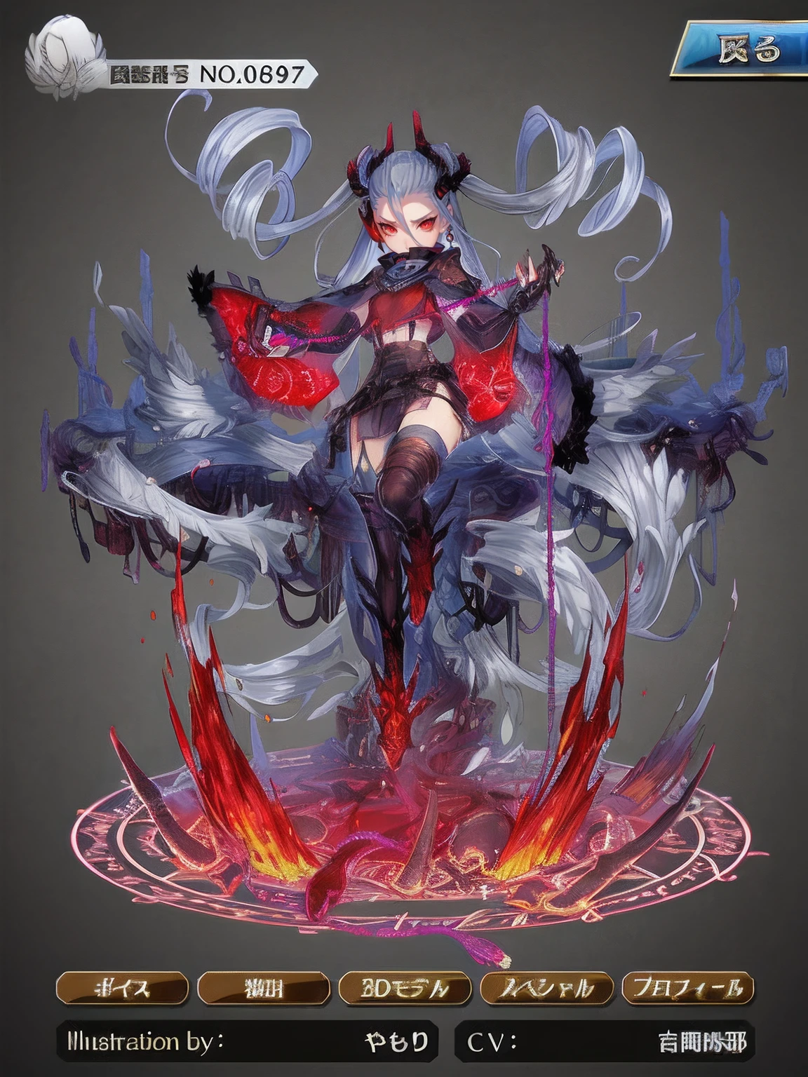 Close-up portrait of a person on a statue, onmyoji detailed art, shalltear bloodfallen, demon anime girl, Trending on ArtStation pixiv, cushart krenz key art feminine, infernal nymph!!!, beautiful elegant demon queen, shadowverse style, by Yang J