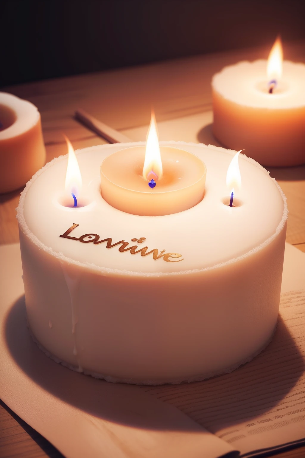 imagine a logo for candles brand. brand name "Glowing Love". slogan is "create the moment, fell the love". we want the logo to reflect the comfortability, beauty and love.