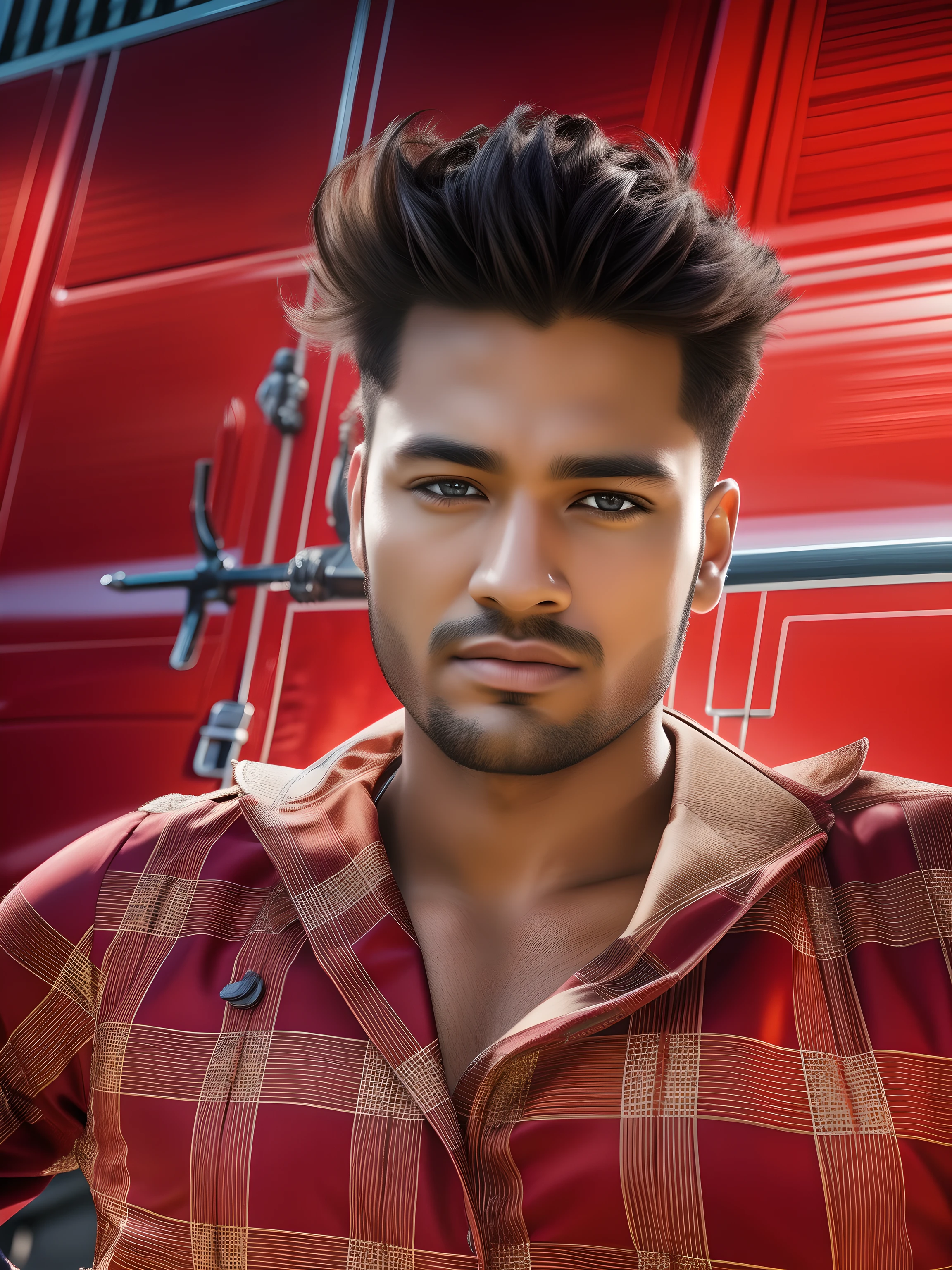 "Realistic high-definition face with intricate detailing, set against an ultra HD background."