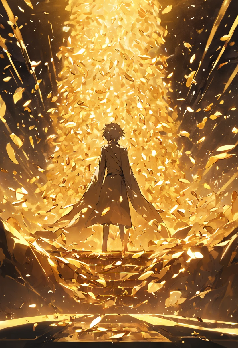 Gold poured out of the hands of the rich man