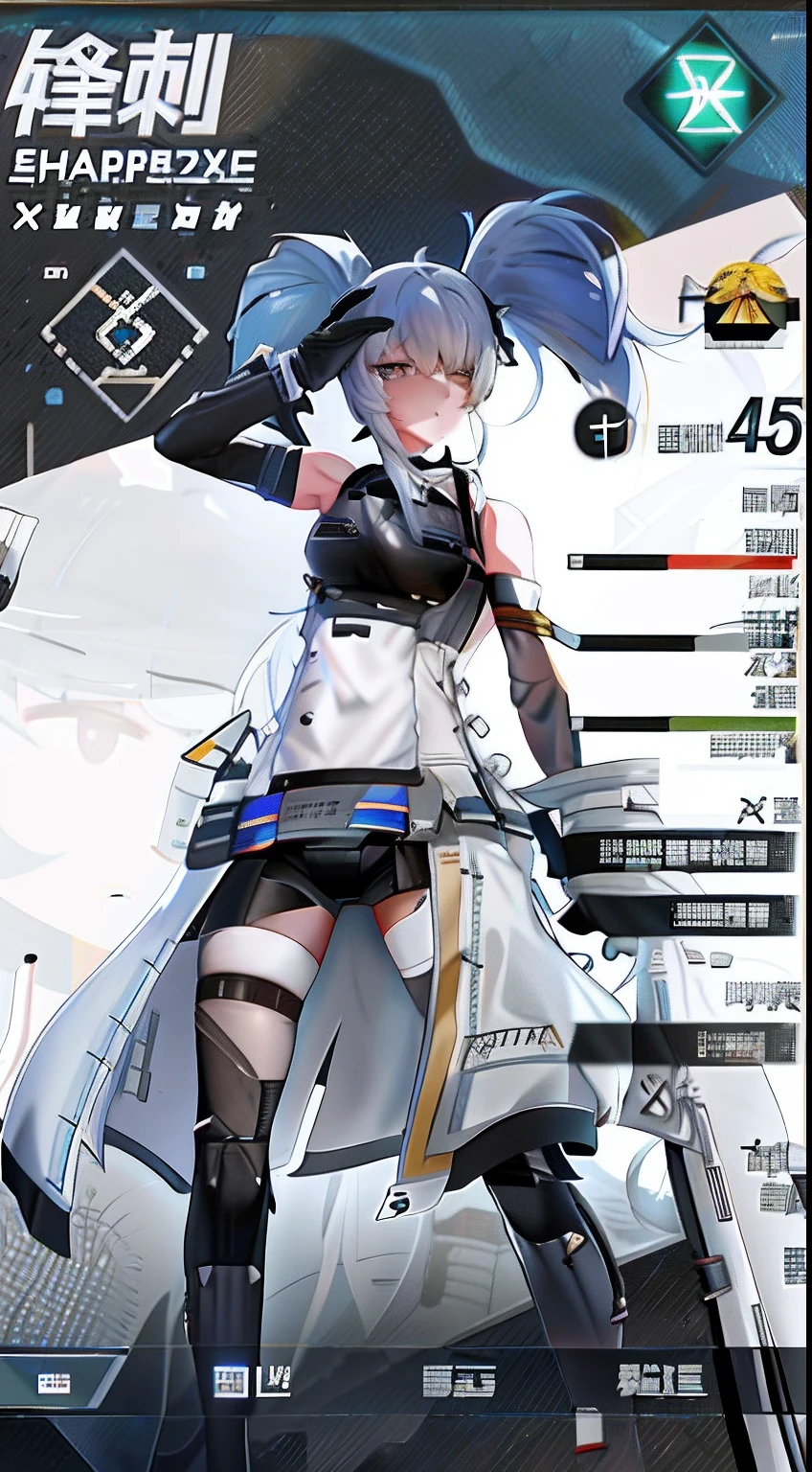 a close up of a person with a sword in a game, from girls frontline, From Arknights, Fine details. Girl Front, girls frontline style, girls frontline universe, m4 sopmod ii girls frontline, A scene from the《azur lane》videogame, Kantai collection style, azur lane style, full-body xianxia, Girls Frontline CG, 8 k character details