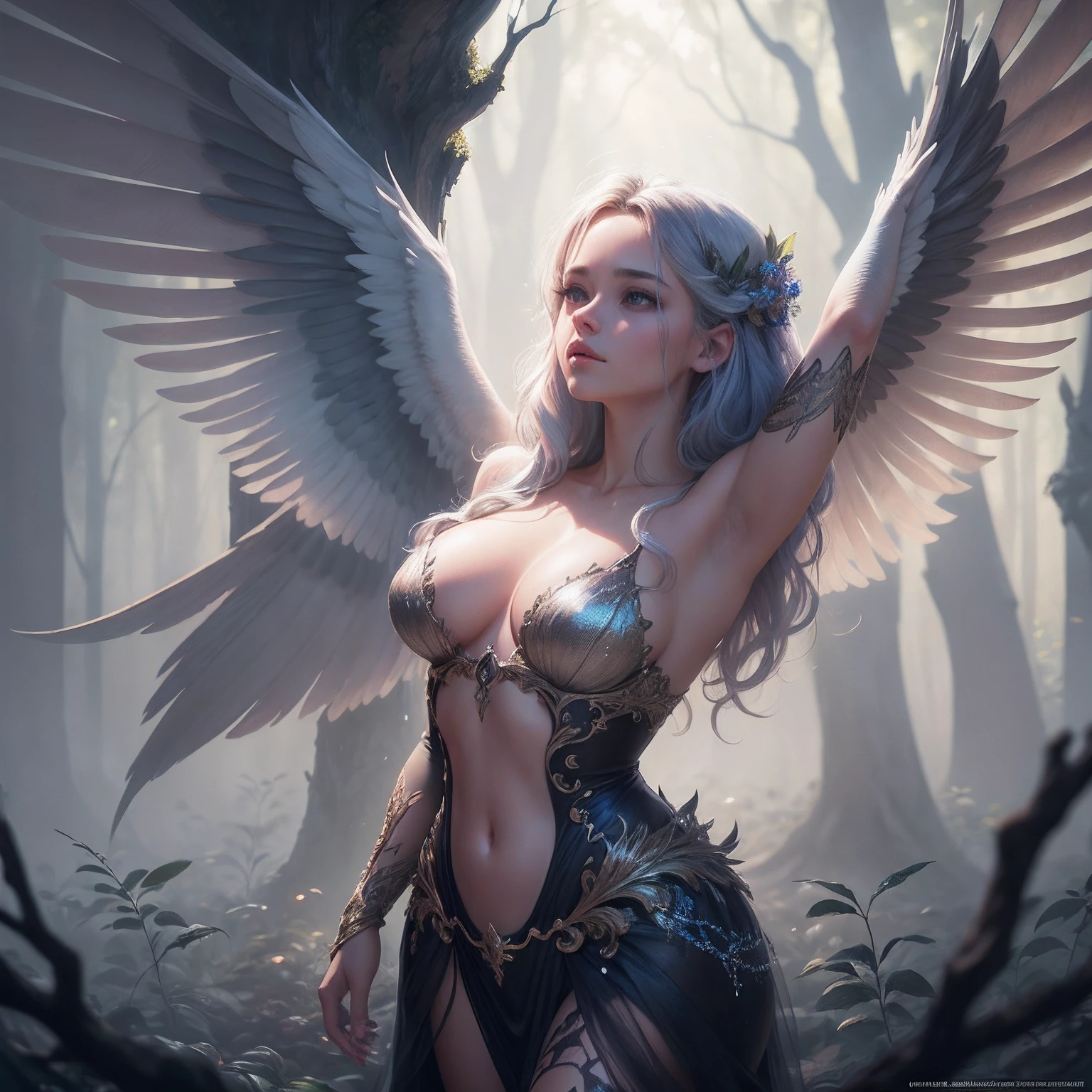 Beautiful alluring glittery micro fairy stretching arms inside tree hollow at dawn, iridescent wings, heavy rain, large droplets, highly detailed, Life like, photo realistic, perfectly drawn hands, perfectly drawn face, perfect composition, beautiful detailed intricate insanely detailed octane render, trending on artstation, 8k artistic photography, photorealistic concept art, soft natural volumetric cinematic perfect light, chiaroscuro, award - winning photograph, masterpiece, oil on canvas, ultra hd, realistic, vivid colors, highly detailed, UHD drawing, pen and ink, perfect composition, beautiful detailed intricate insanely detailed octane render trending on artstation, 8k artistic photography, photorealistic concept art, soft natural volumetric cinematic perfect light --auto