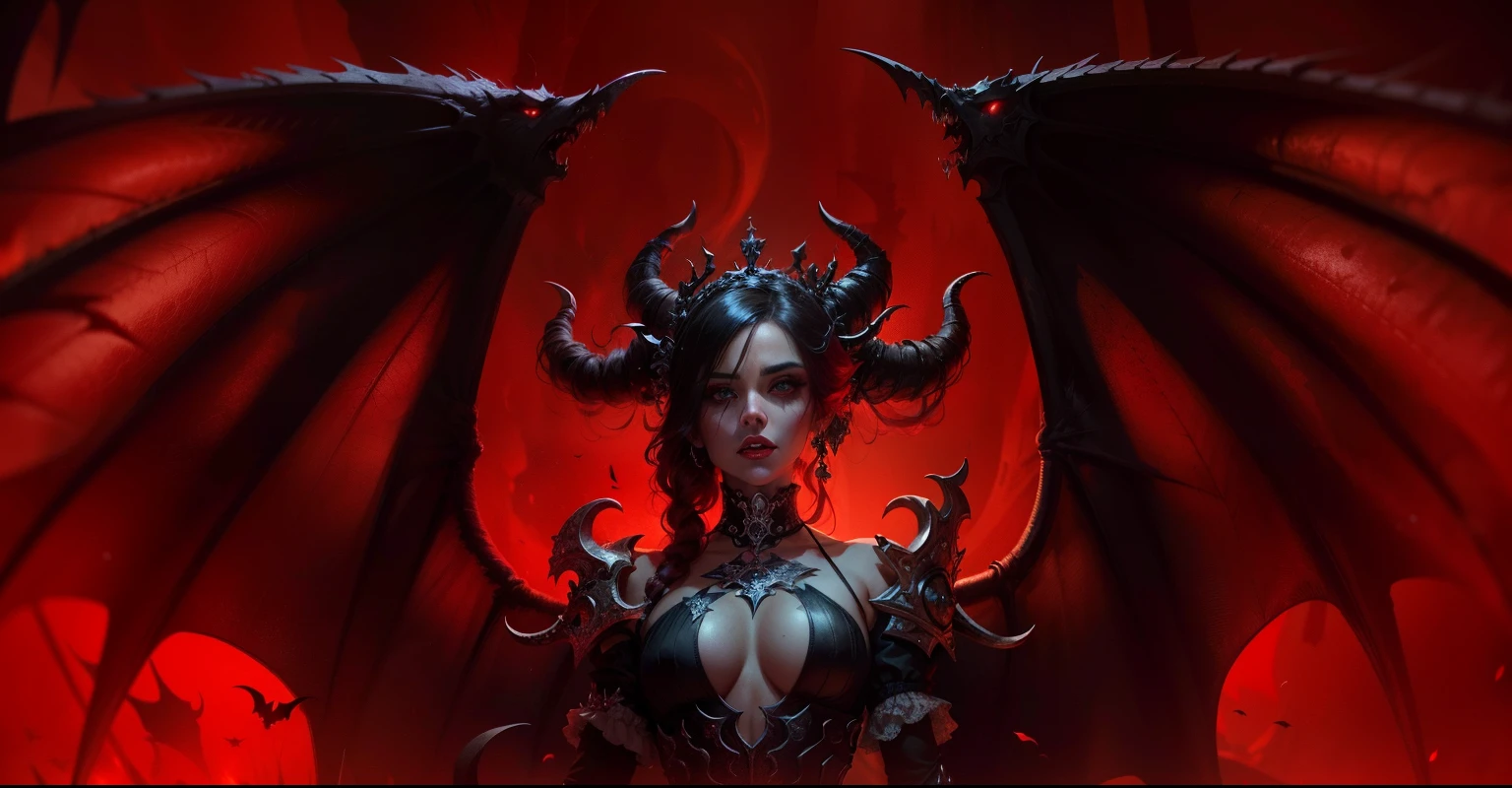 a close up of a demonic looking woman with a red background, diablo 4 lilith, diablo 4 queen, diablo digital concept art, queen of hell, diablo concept art, succubus, demoness, diablo 4, beautiful elegant demon queen, white horns queen demon, succubus | medieval, demon woman, beautiful succubus, portrait of a female demon ,8k