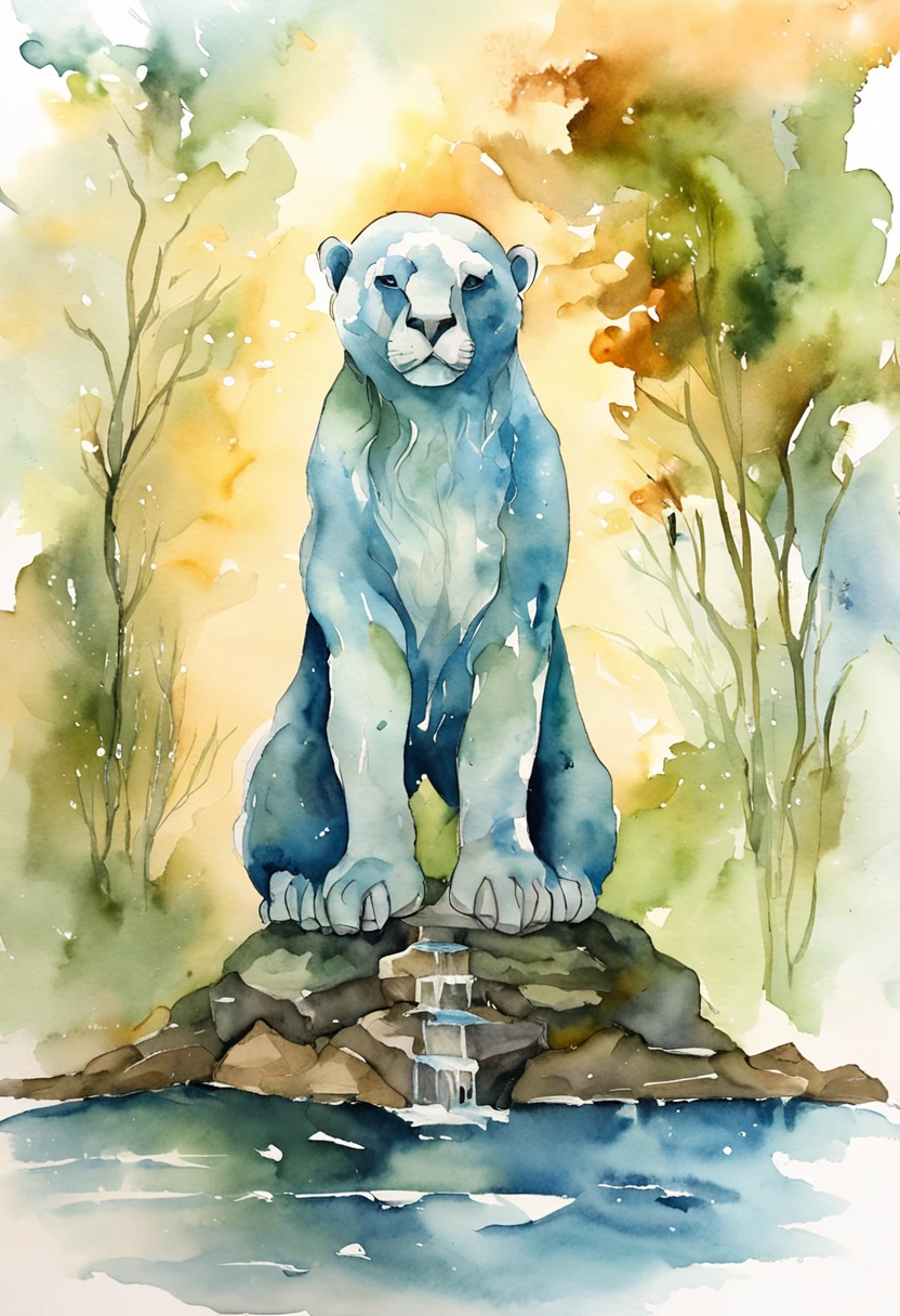 On the way around the world，In your favorite country，I saw a trapezoidal stone statue on the sea，The stone statue is still alive，Ejects stout white auroras，Light also bends，It's like an entity，It felt like a monster was able to appear in front of me in an instant