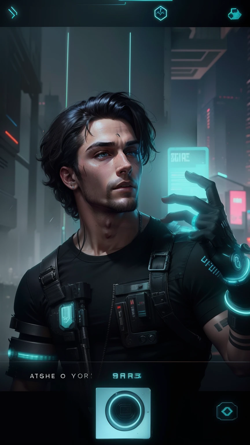Change background to cyberpunk , handsome boy , realistic face , 8k